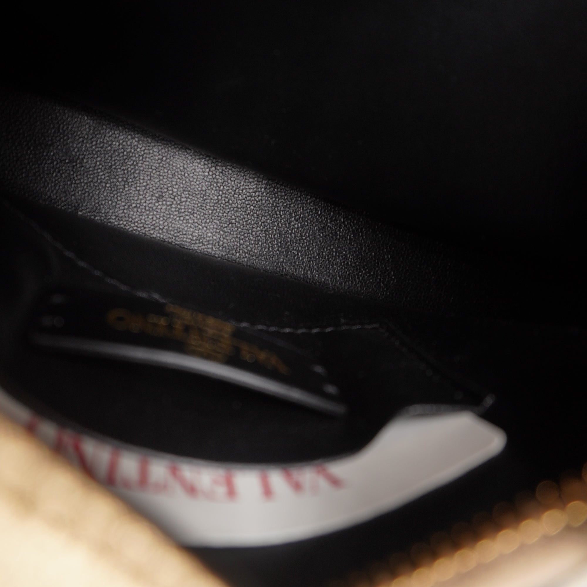 PRE-OWNED Gold VLogo Signature Mini Leather Shoulder Bag