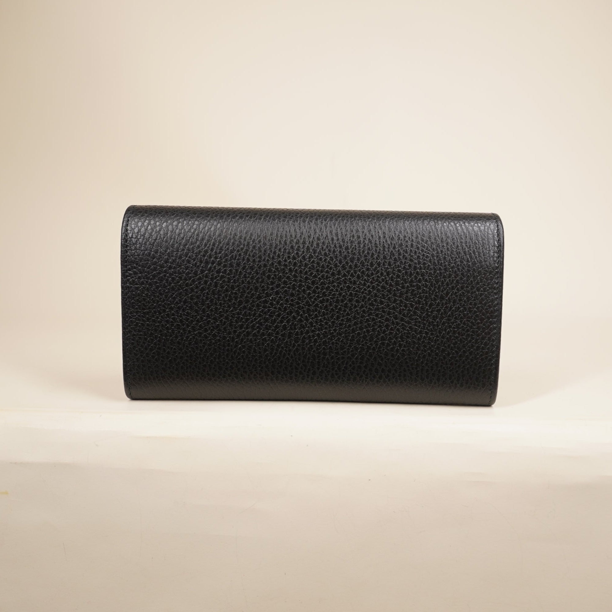 PRE-OWNED Calfskin Garden Continental Wallet Black