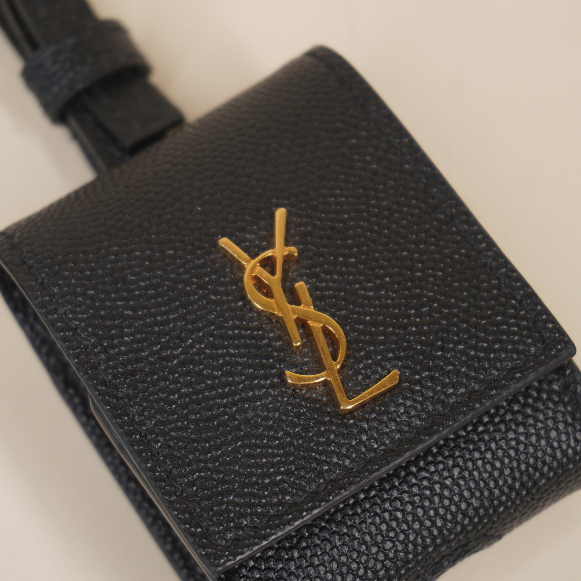PRE-OWNED Grain De Poudre Monogram Airpods Case Black