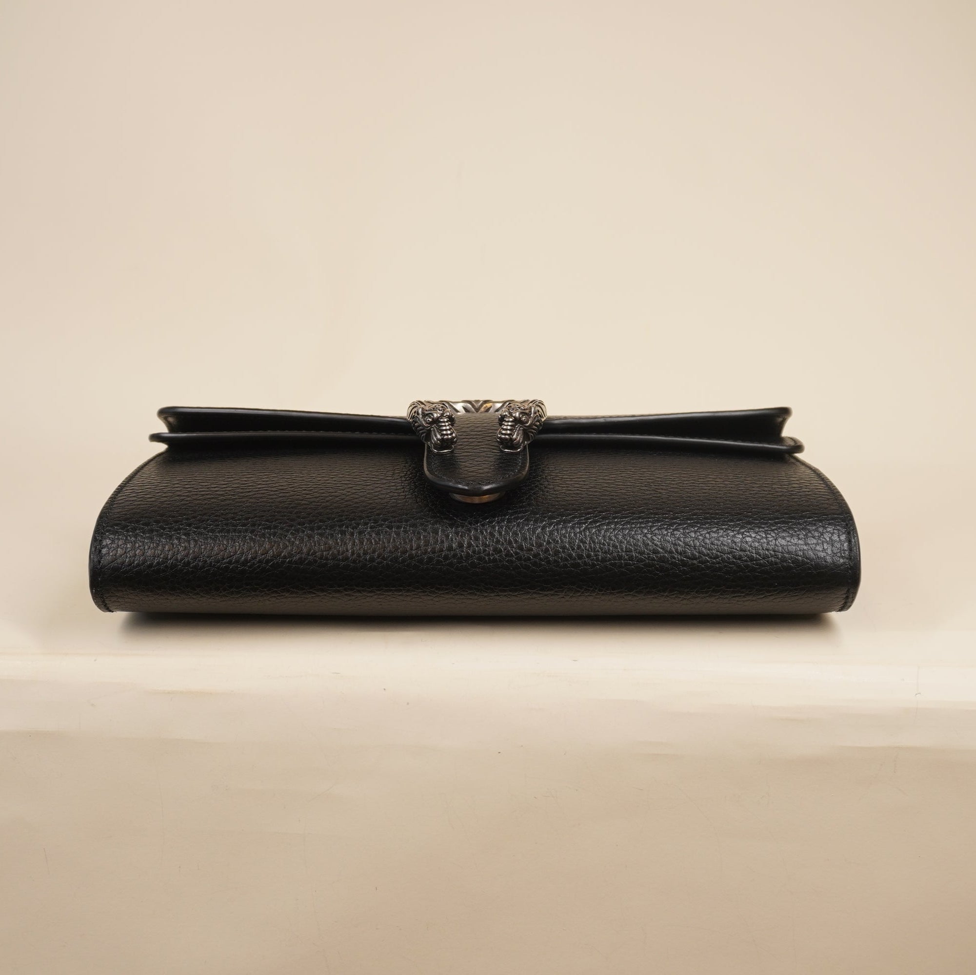 PRE-OWNED GG Black Small Dionysus Shoulder Bag