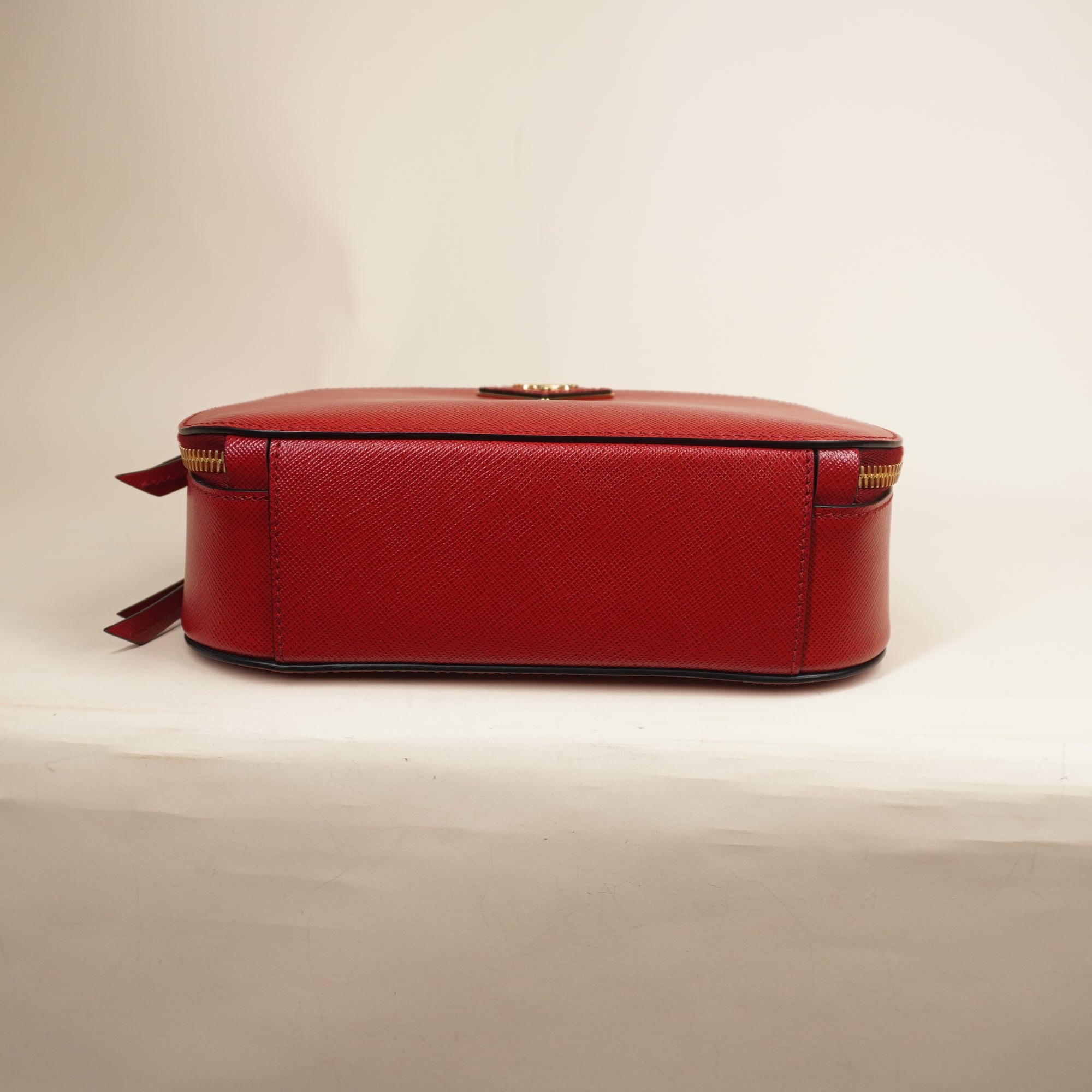PRE-OWNED Saffiano Lux Odette Crossbody Red