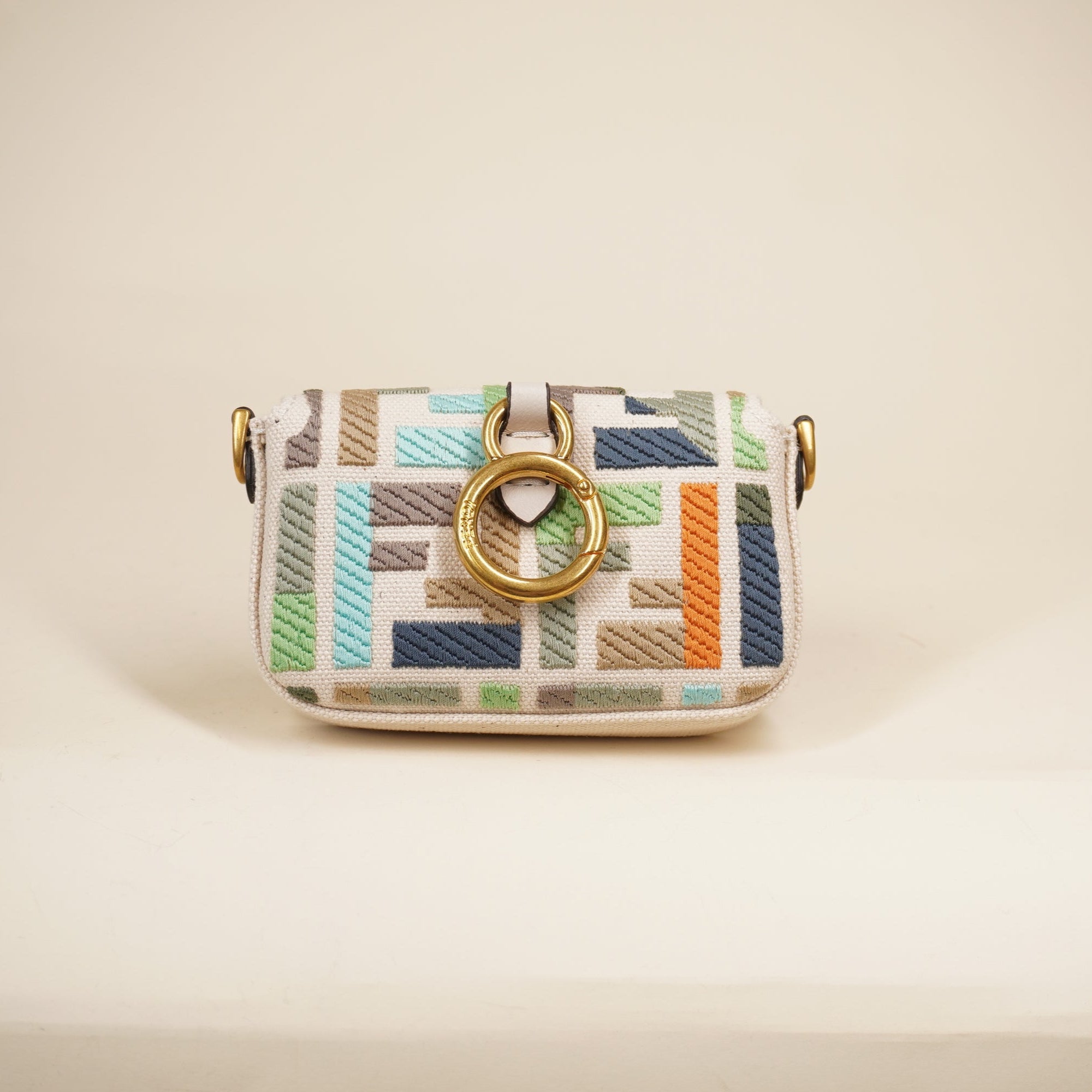 PRE-OWNED Baguette Multicolor Mini Crossbody Bag