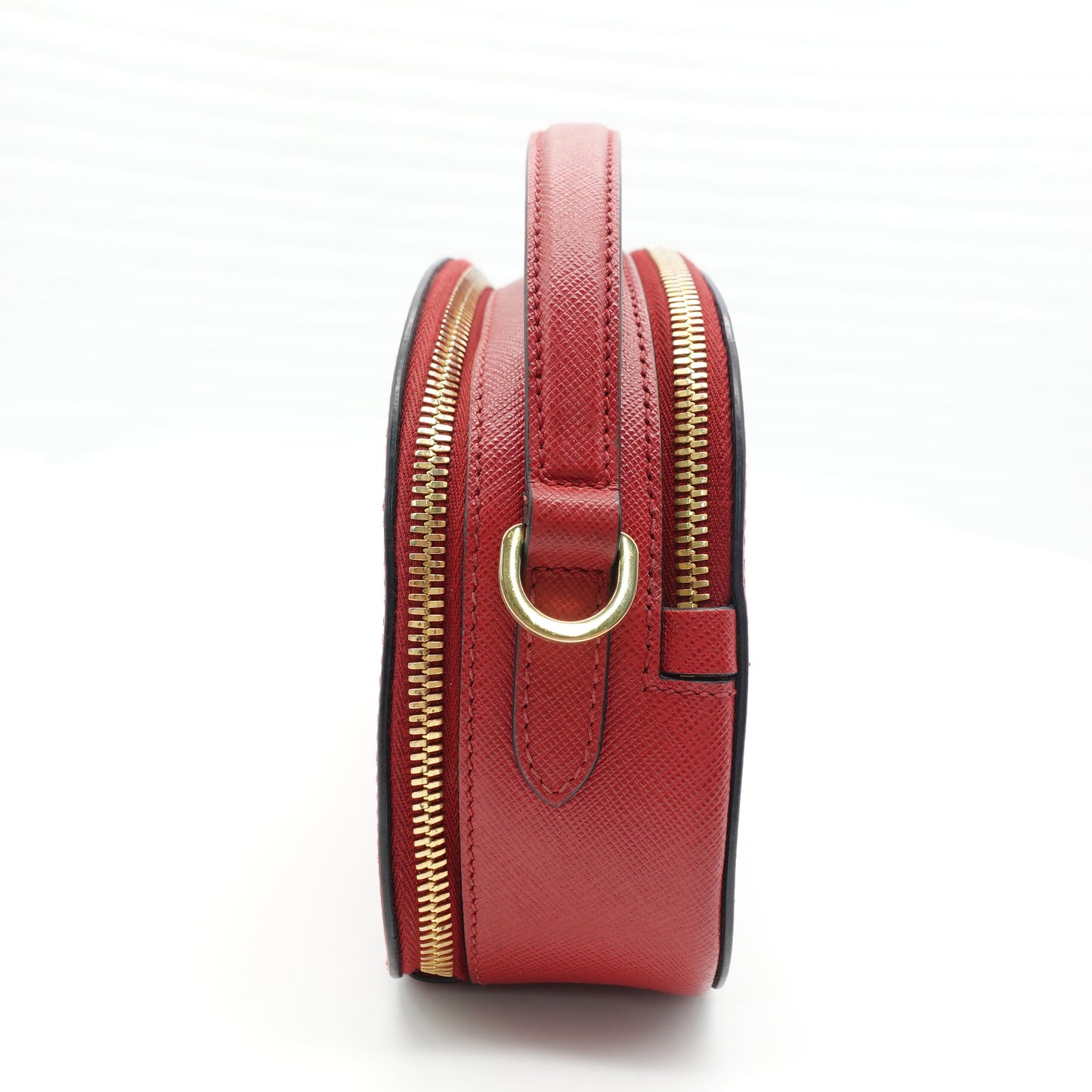 PRE-OWNED Red Saffiano Lux Odette Crossbody Fuoco Bag
