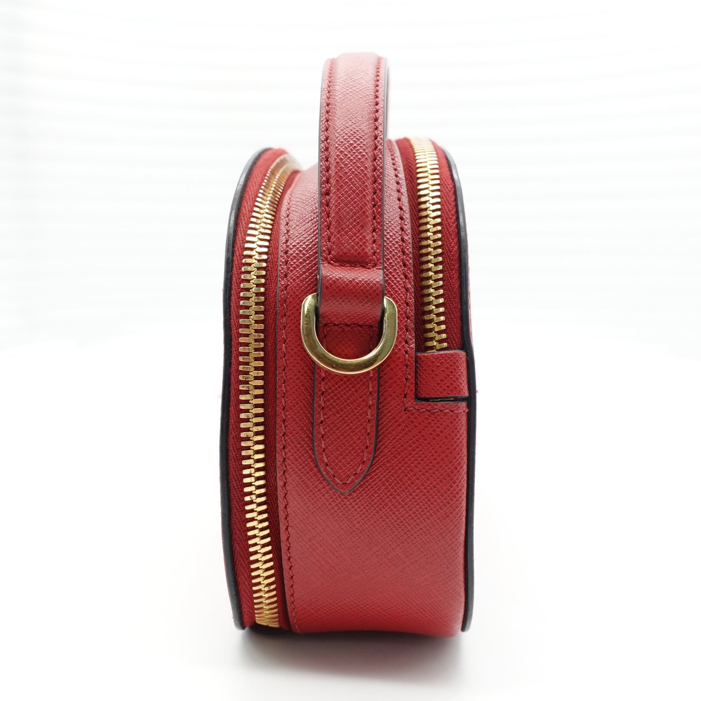 PRE-OWNED Red Saffiano Lux Odette Crossbody Fuoco Bag
