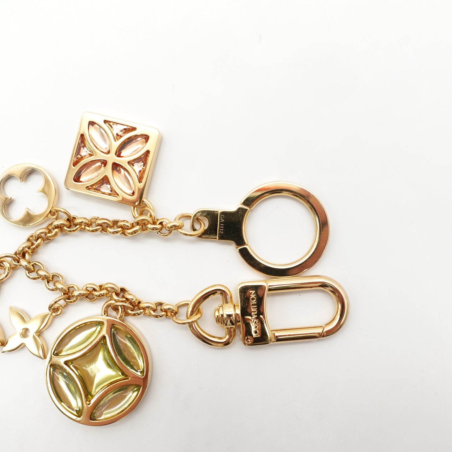 PRE-OWNED LV Ice Flower Key Chain Bag Charm
