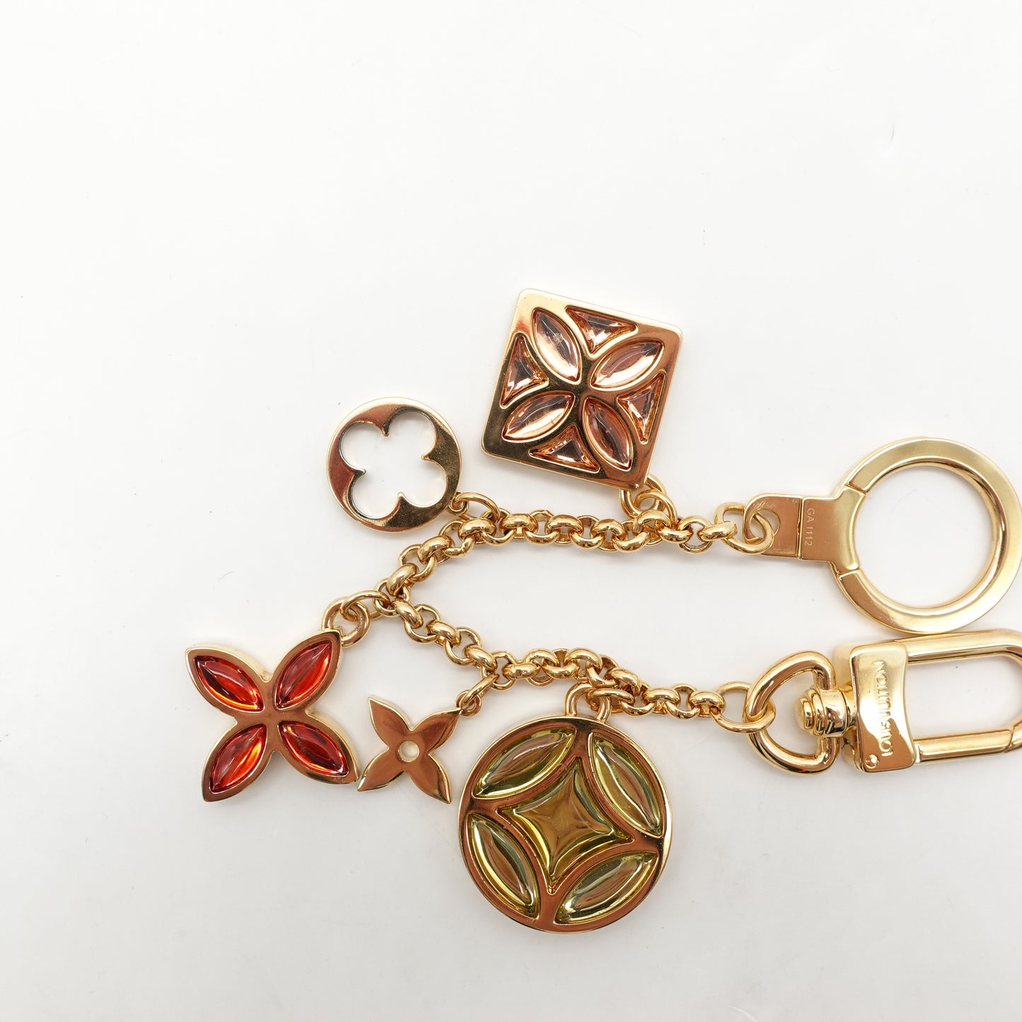 PRE-OWNED LV Ice Flower Key Chain Bag Charm