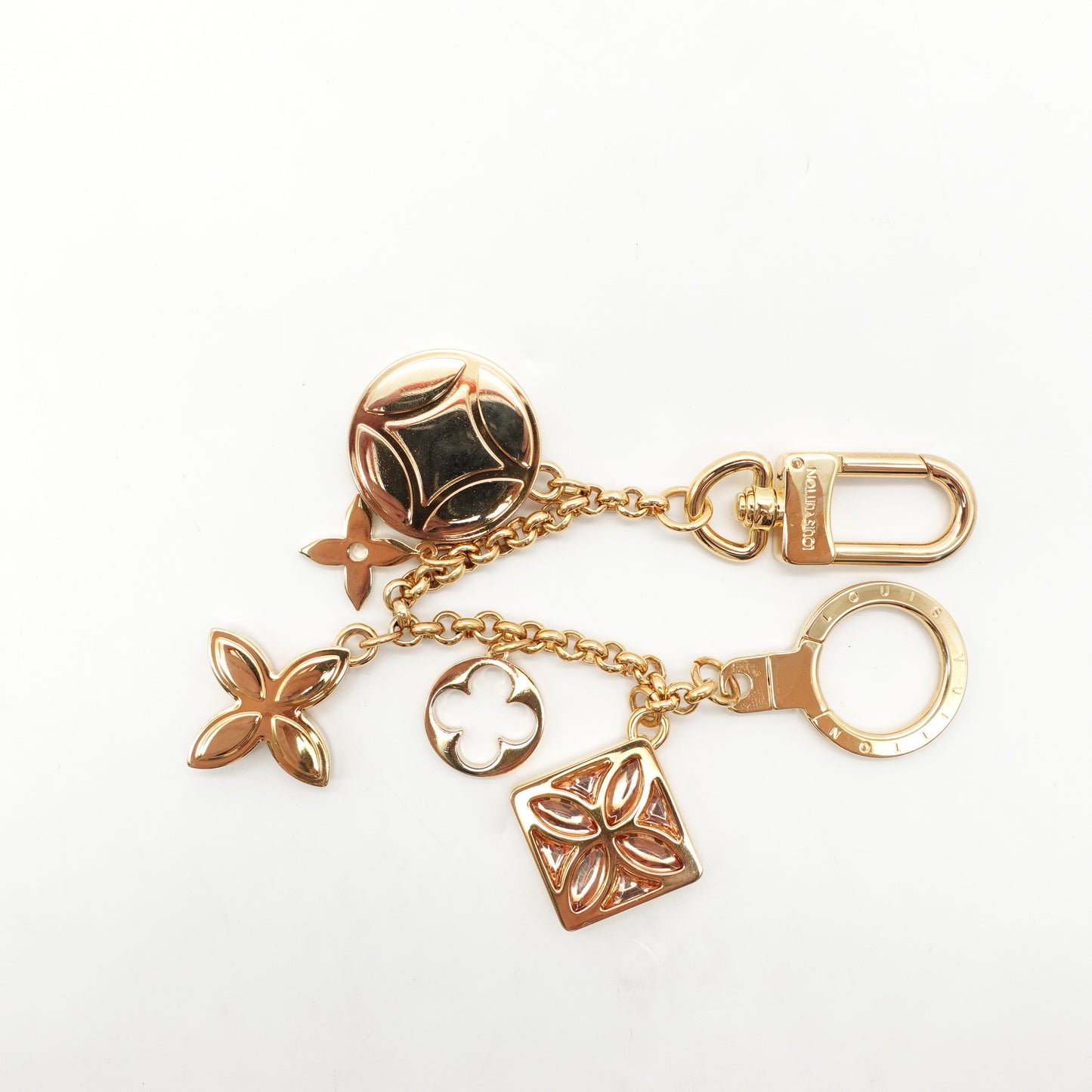PRE-OWNED LV Ice Flower Key Chain Bag Charm