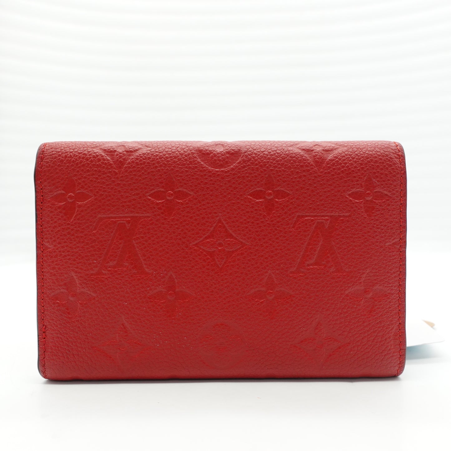 PRE-OWNED LV Red Monogram Empreinte Curieuse Compact Short Wallet