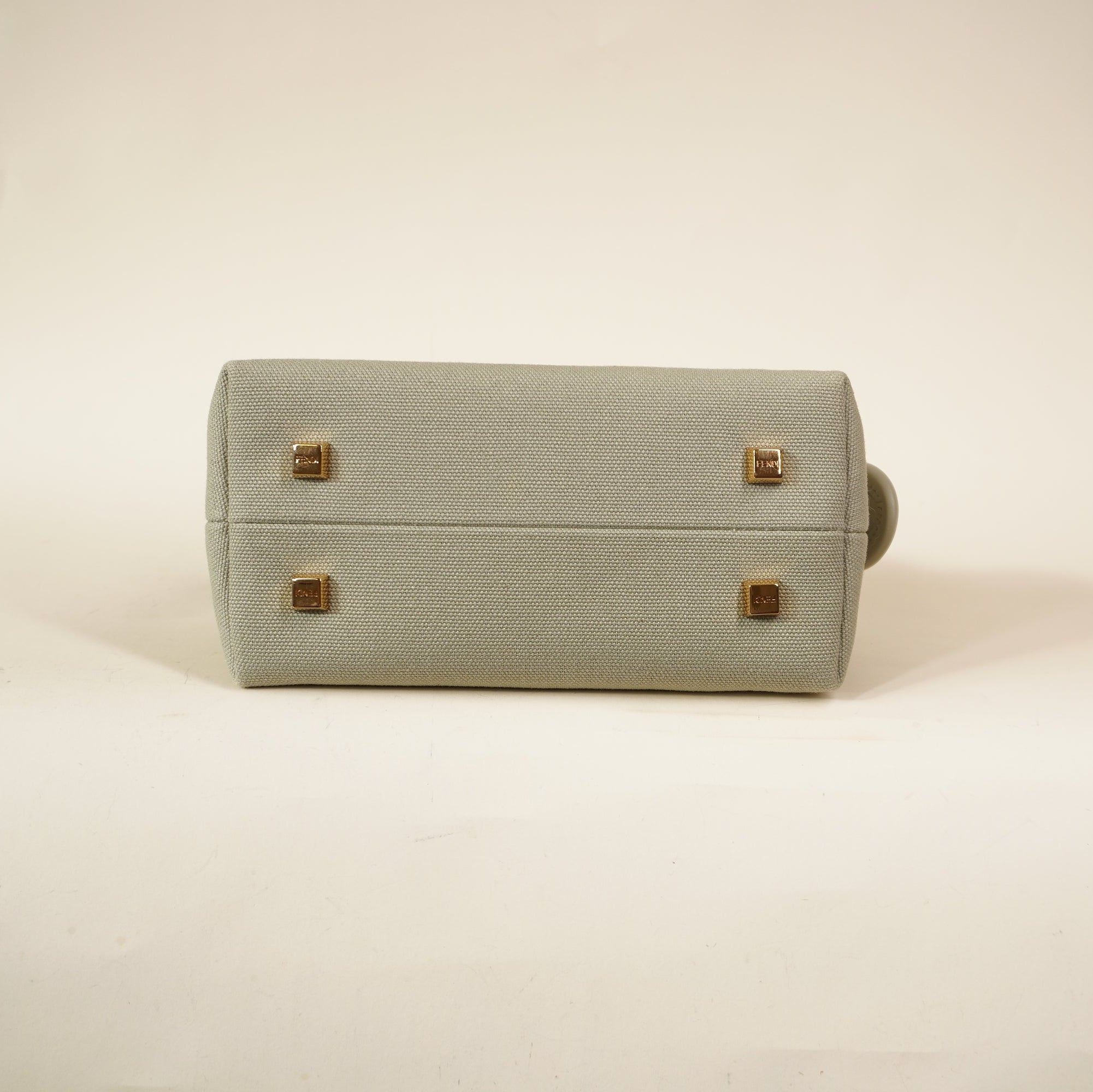 PRE-OWNED FF Green Tea Vitello King Mini By The Way Boston Crossbody Bag