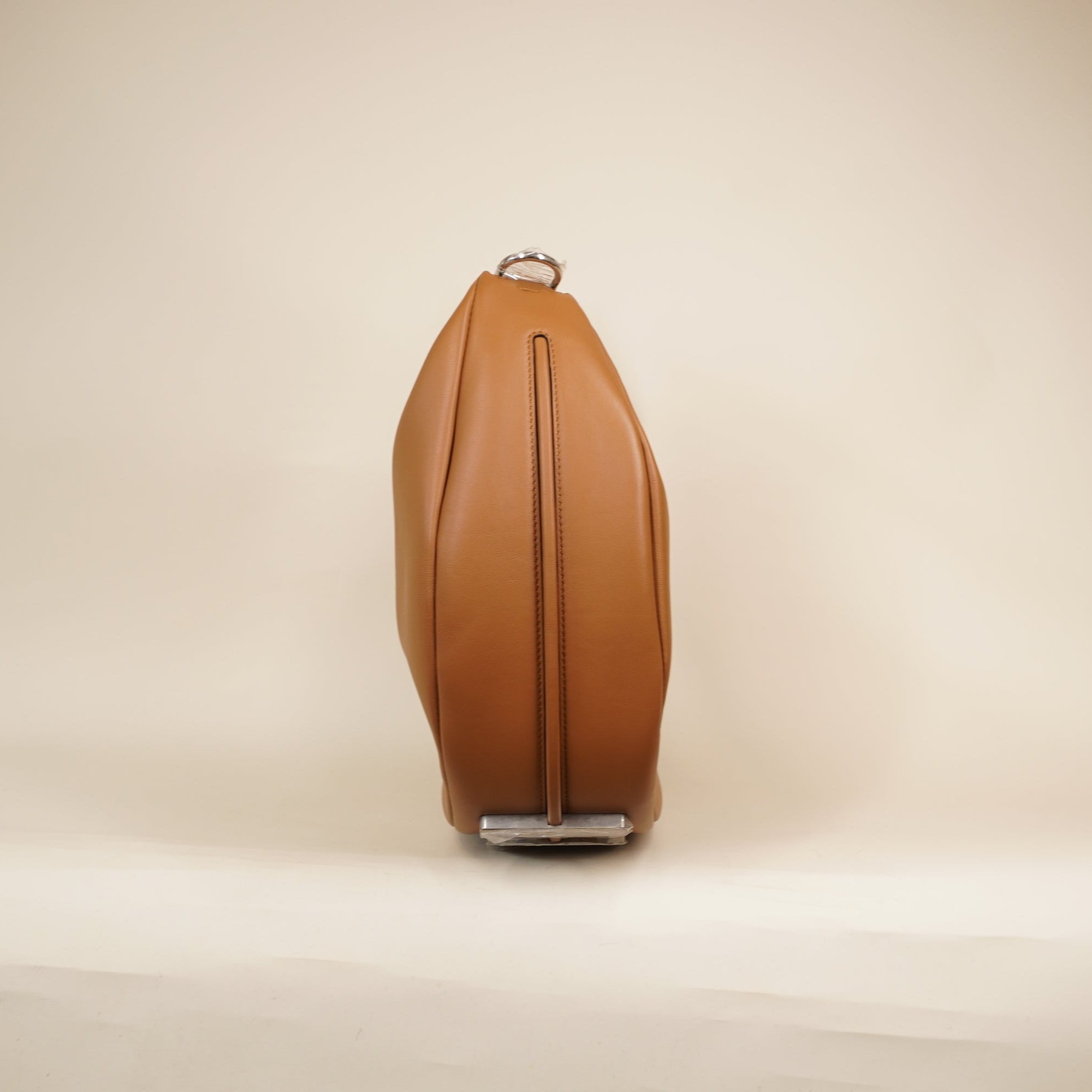 PRE-OWNED Vitello Grace Matte Medium Fendigraphy Hobo Bag Caramello