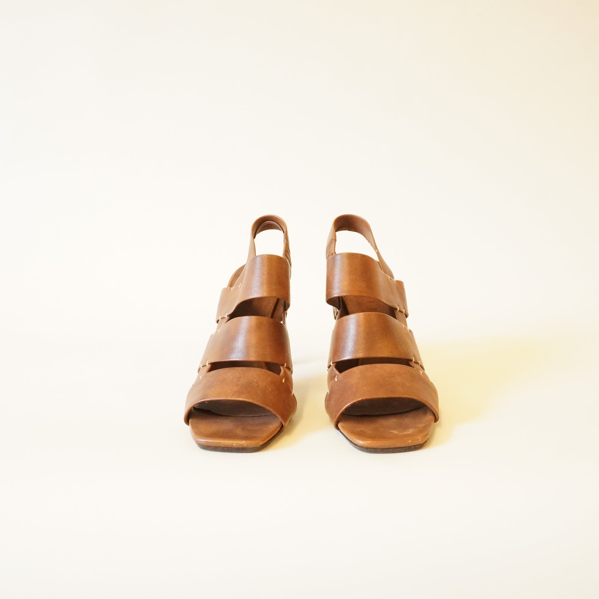 PRE-OWNED Brown Leather Women's Sandals
