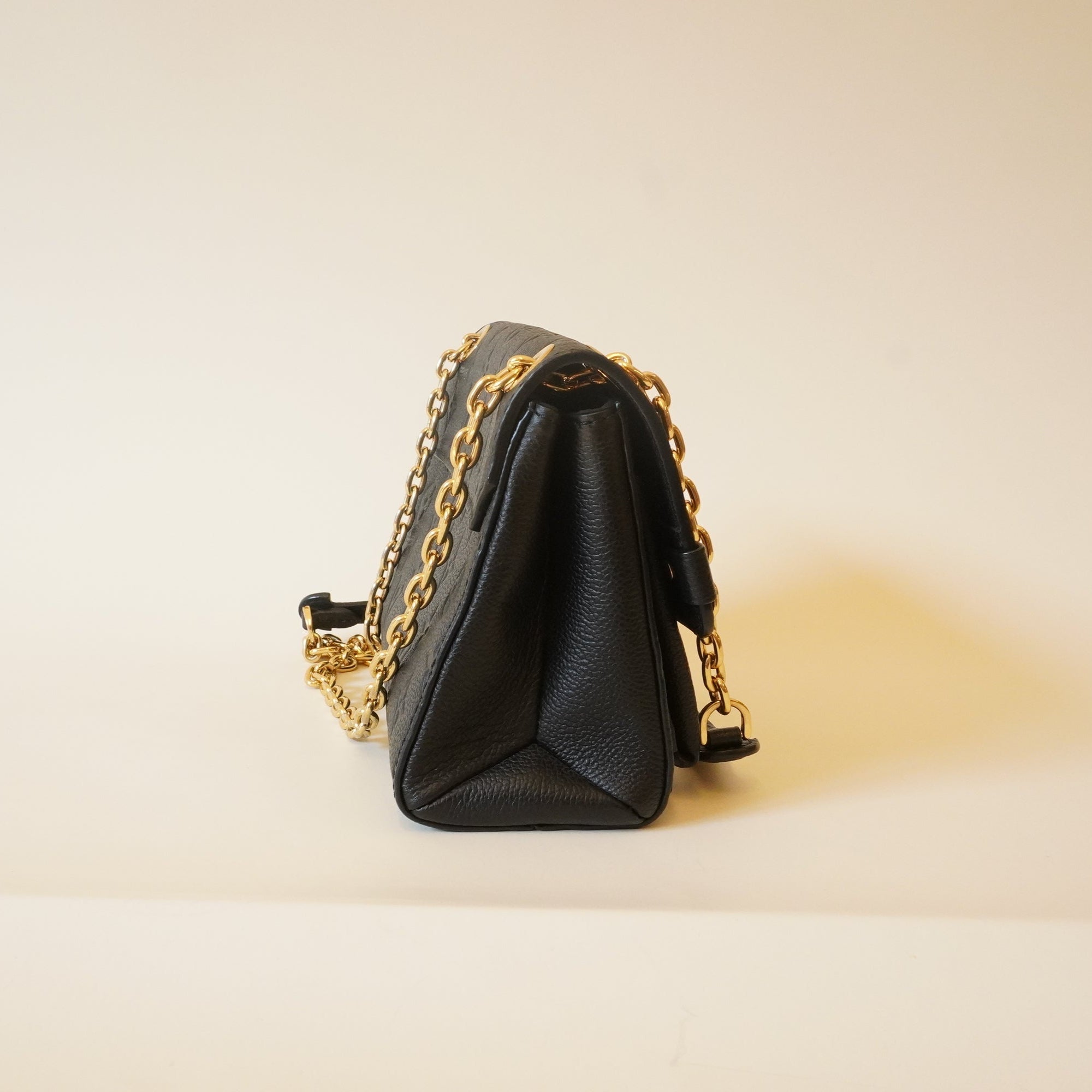 PRE-OWNED Black Monogram Empreinte Vavin BB Shoulder Bag