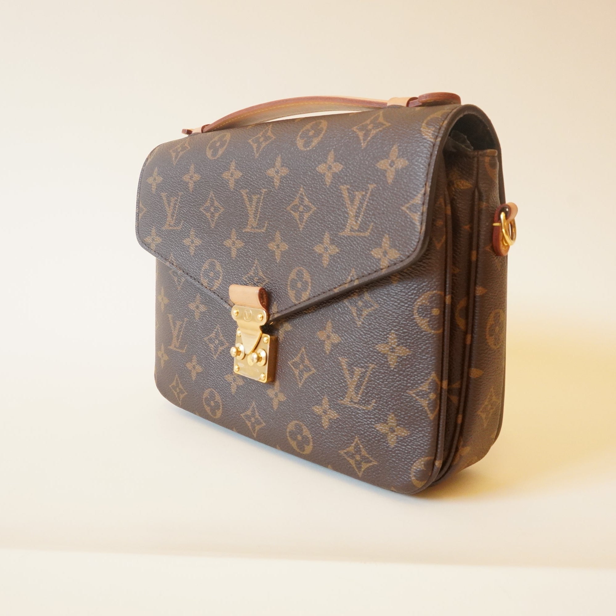 PRE-OWNED LV Monogram Canvas Pochette Metis Shoulder Bag