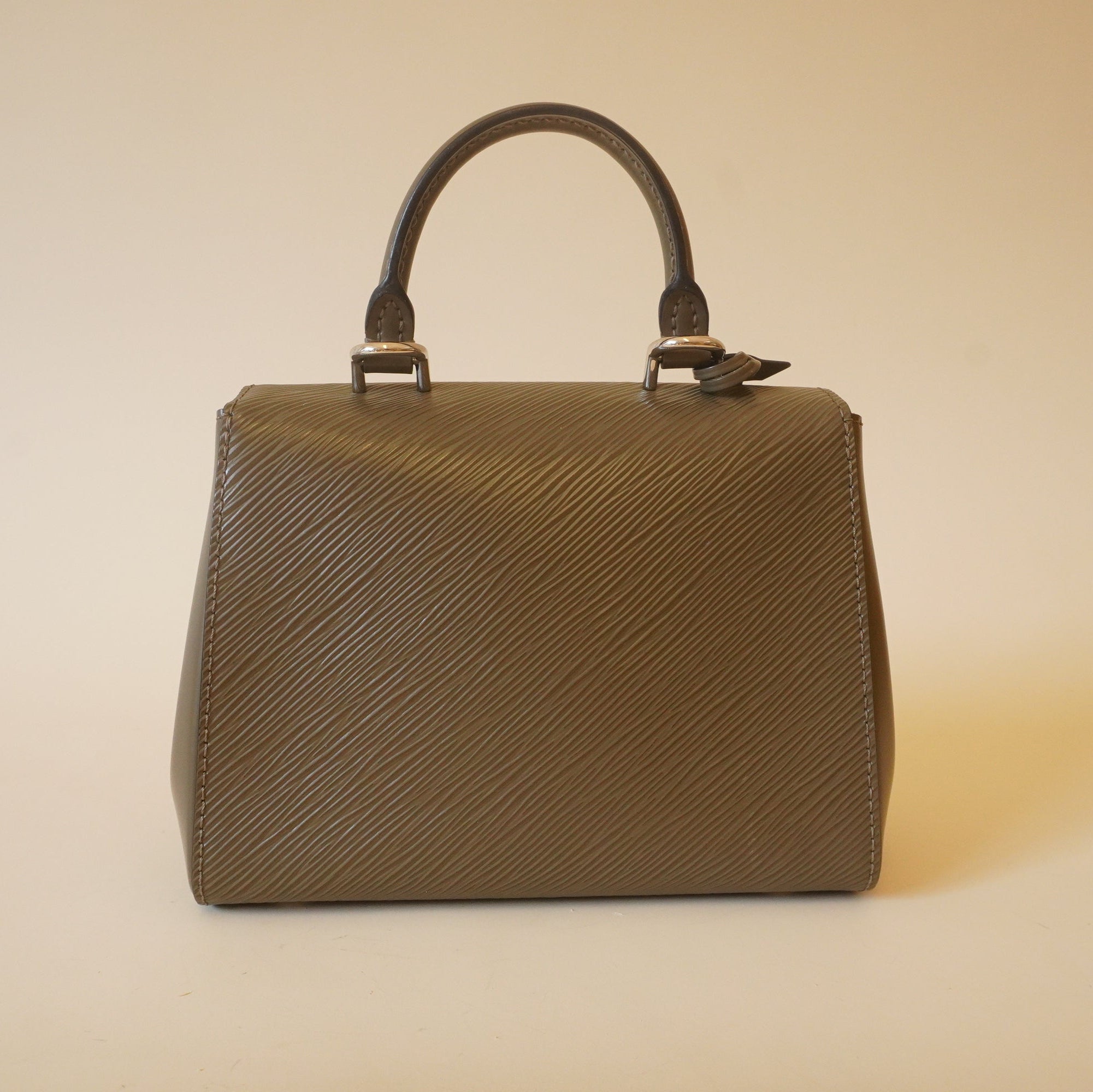 PRE-OWNED LV Olive Green Mini Epi Cluny Shoulder Bag