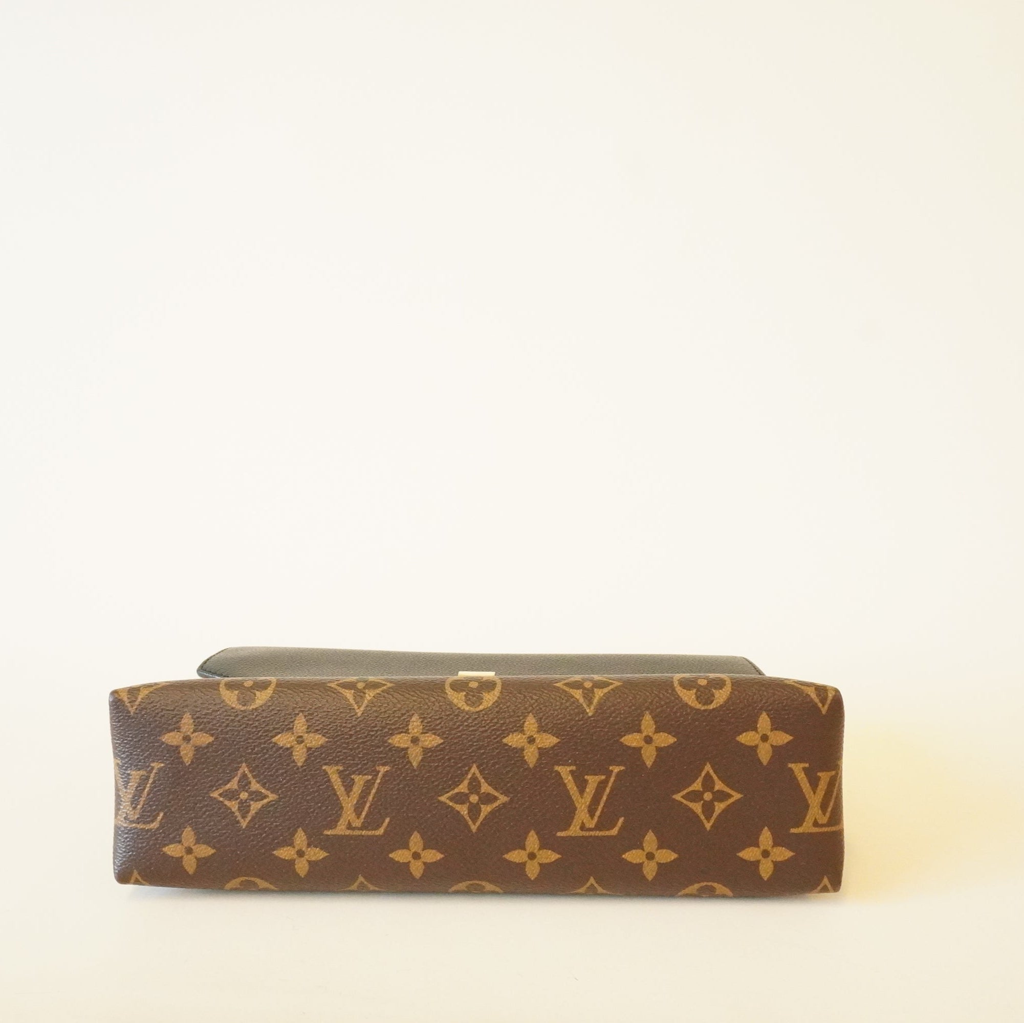 PRE-OWNED LV Black Monogram Saint Placide Shoulder Bag
