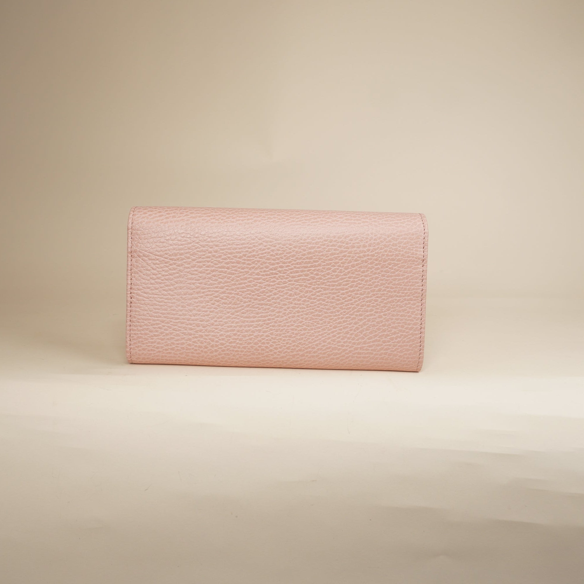 PRE-OWNED Calfskin Garden Continental Wallet Pink