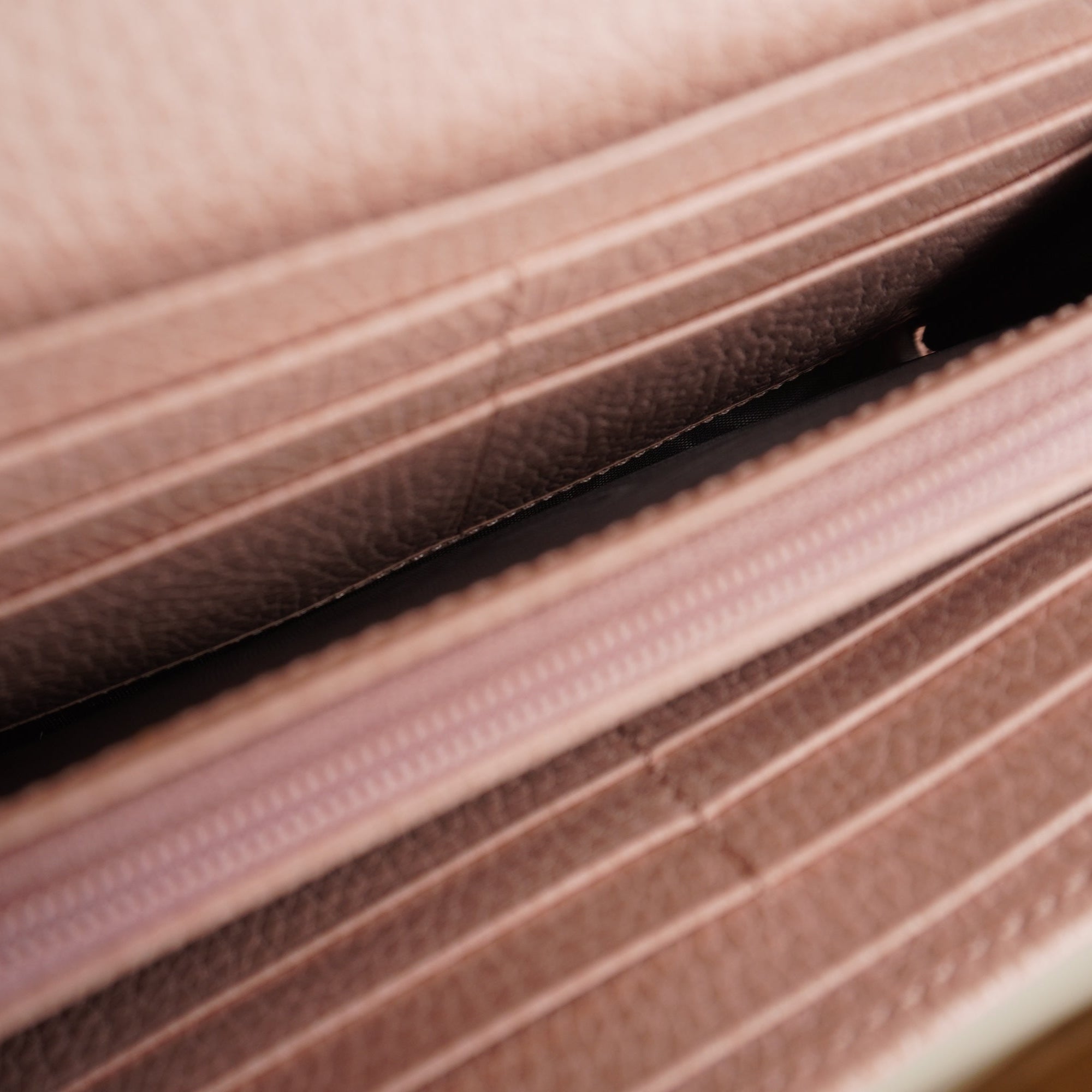 PRE-OWNED Calfskin Garden Continental Wallet Pink