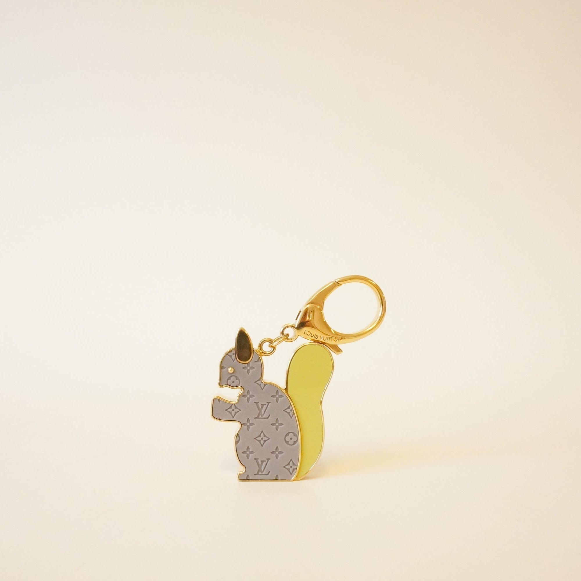 PRE-OWNED LV Gold Hardware Squirrel Bag Charm