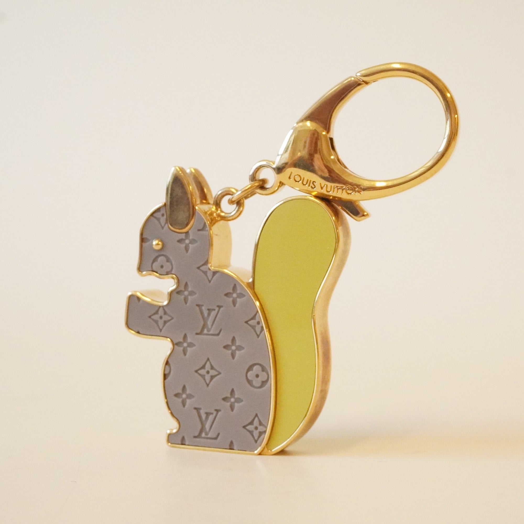 PRE-OWNED LV Gold Hardware Squirrel Bag Charm