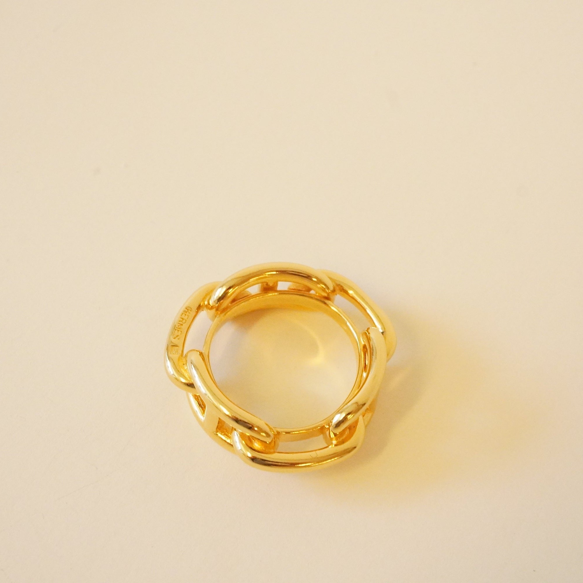 PRE-OWNED Gold Hardware Chaine D'ancre Scarf Ring