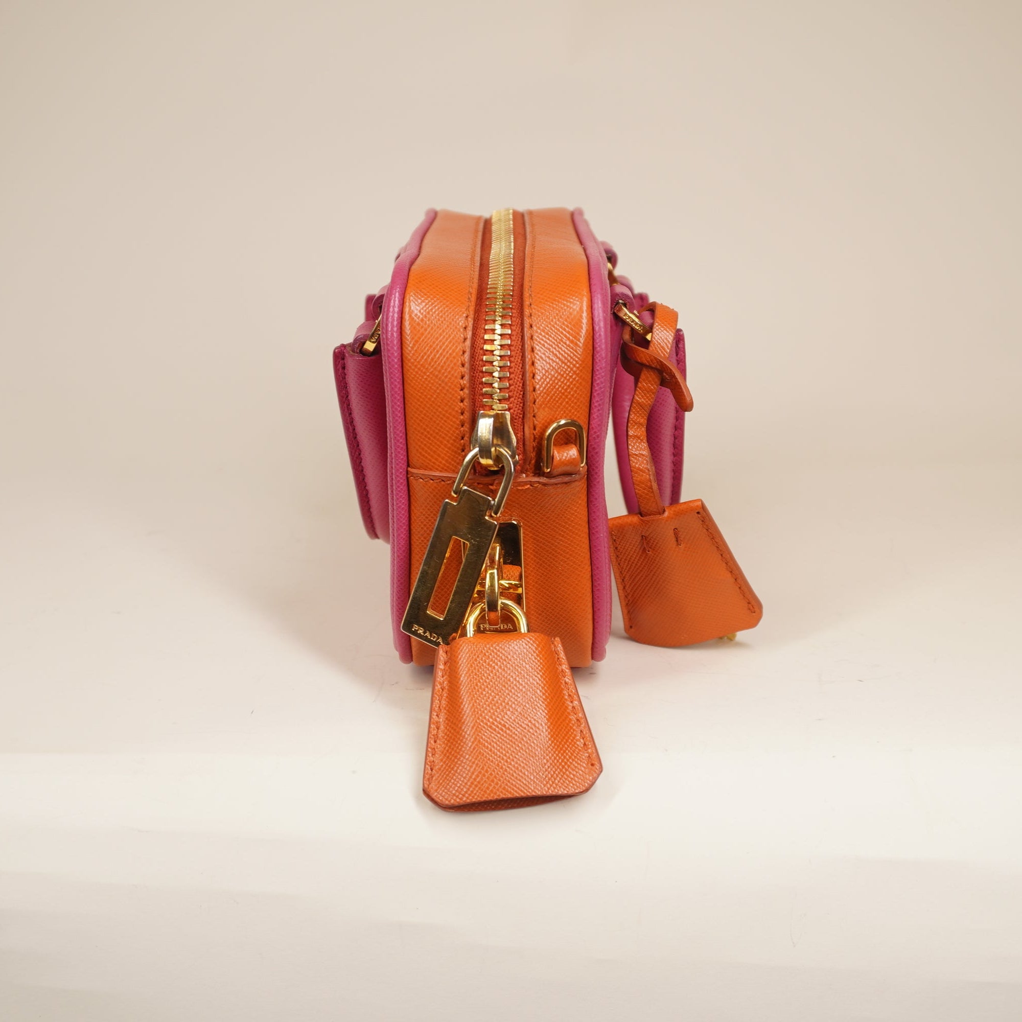 PRE-OWNED Saffiano Lux Mini Crossbody Bag Tamaris
