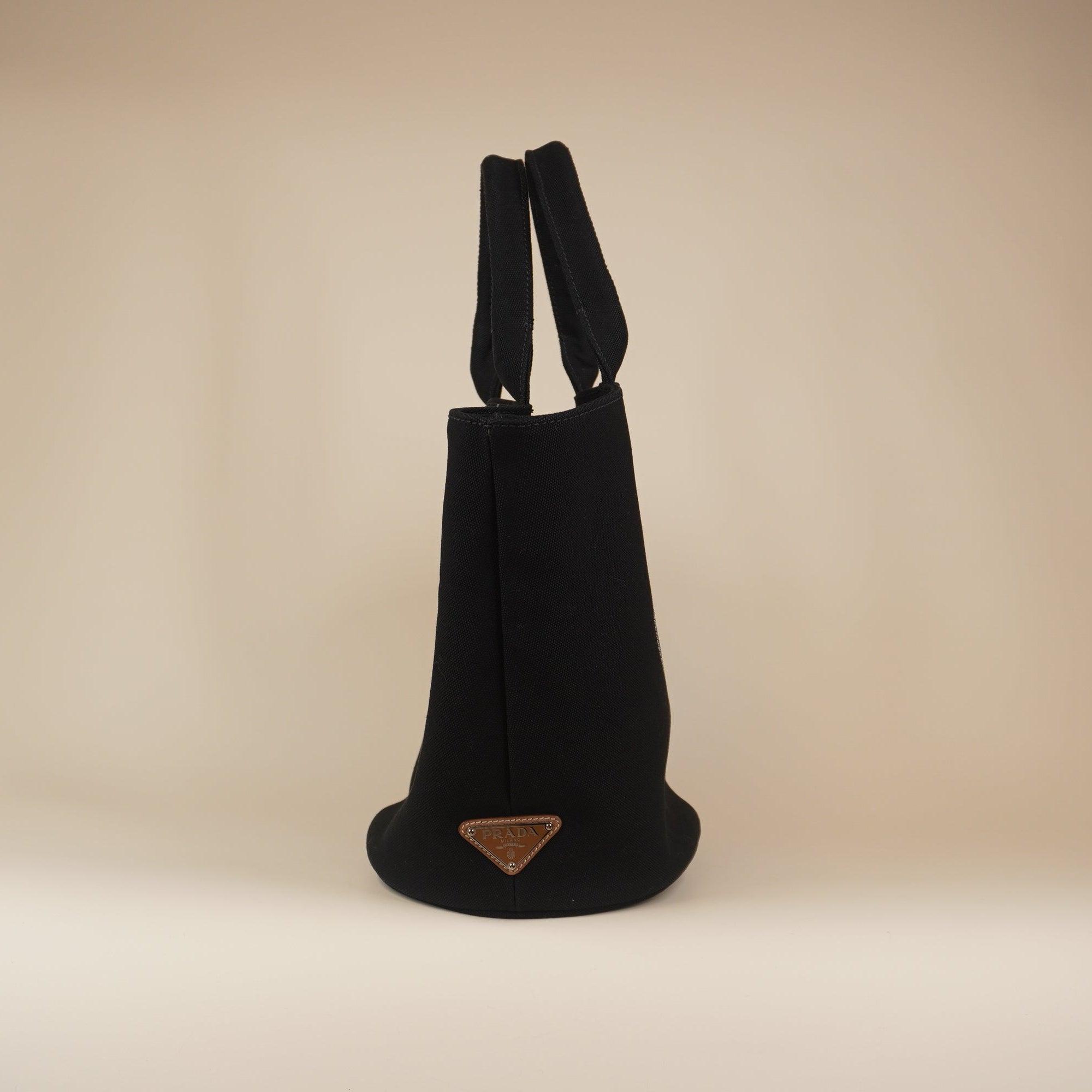PRE-OWNEDCanapa Small Shopping Tote Bag and Shoulder Bag Black