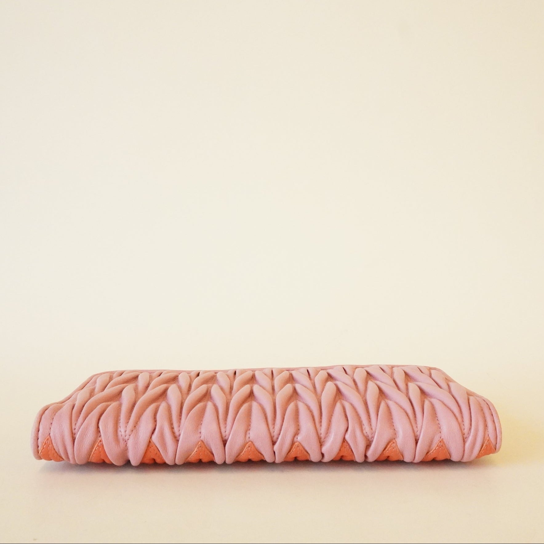 PRE-OWNED Pink Large Matelasse Nappa Leather Wallet