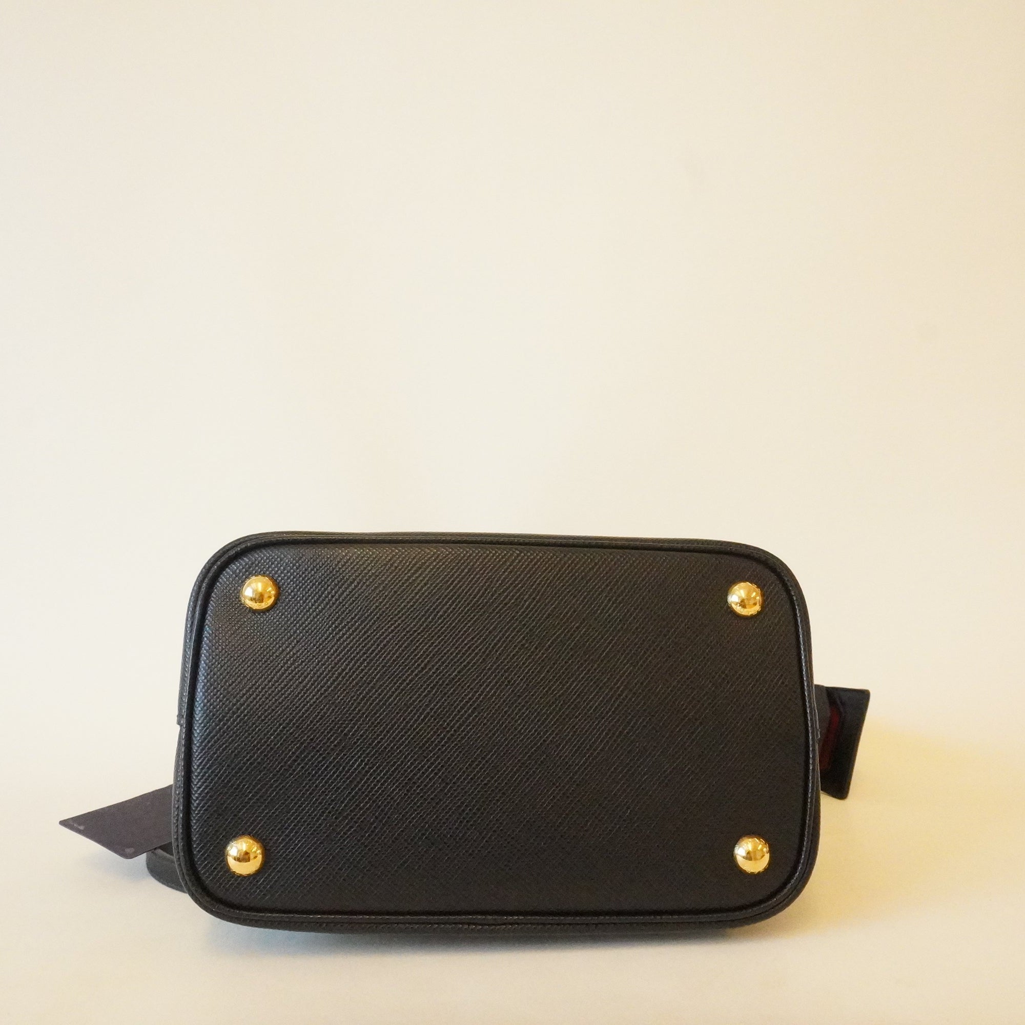 PRE-OWNED Black Panier Medium Saffiano Shoulder Bag