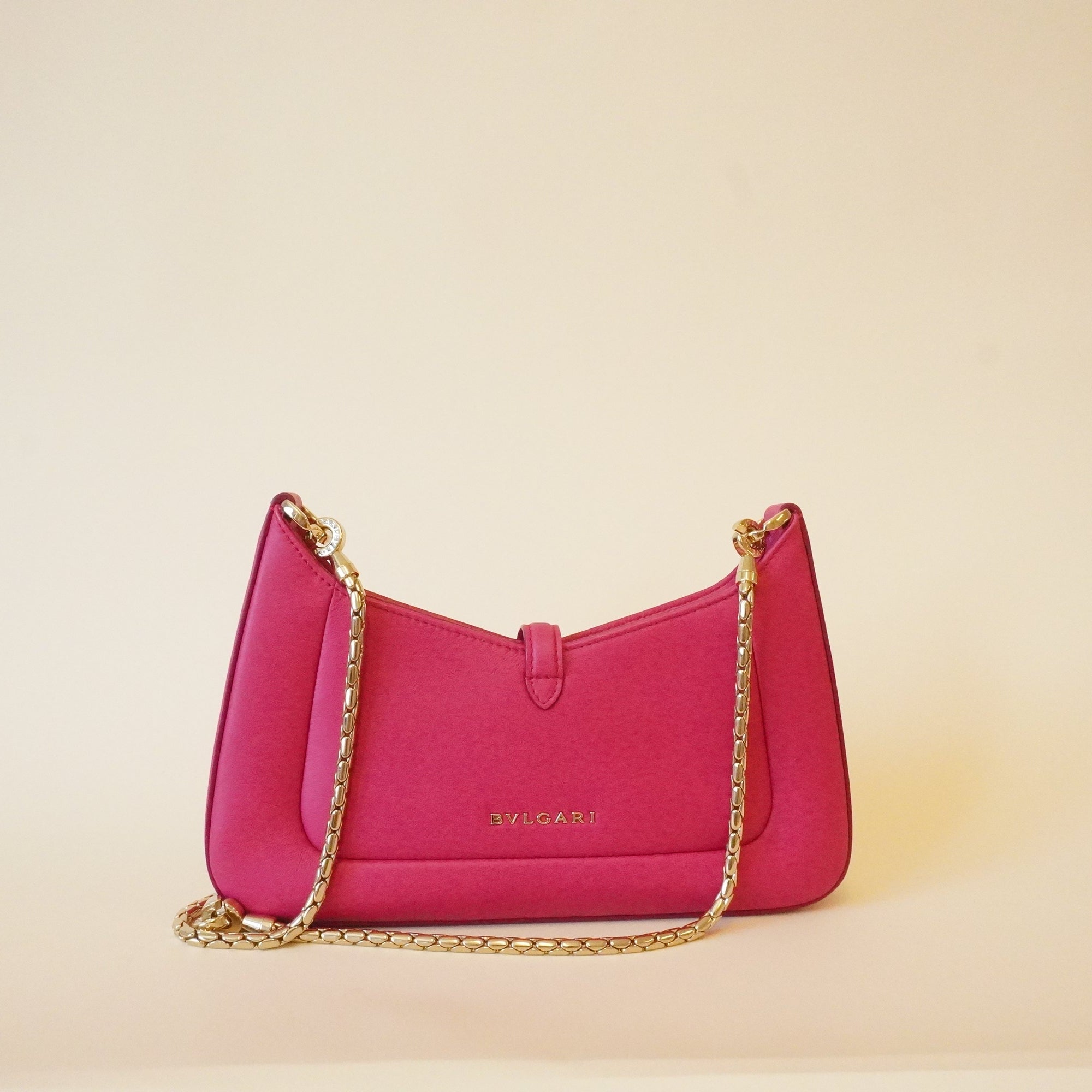 PRE-OWNED Pink Serpenti Baia Shoulder Bag with Chain