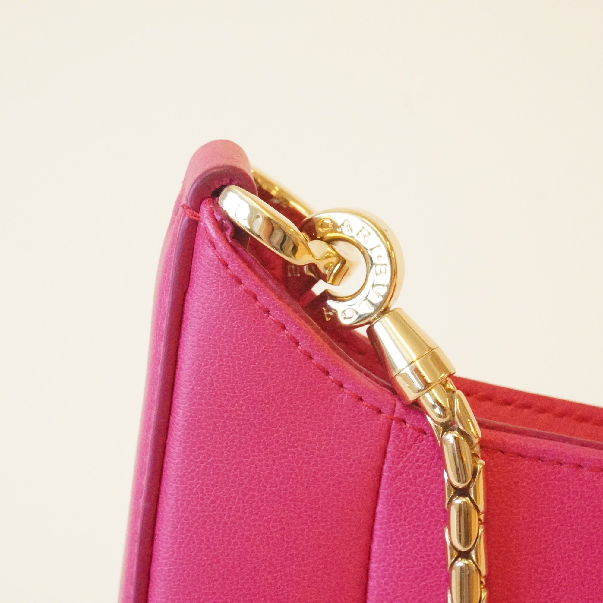 PRE-OWNED Pink Serpenti Baia Shoulder Bag with Chain