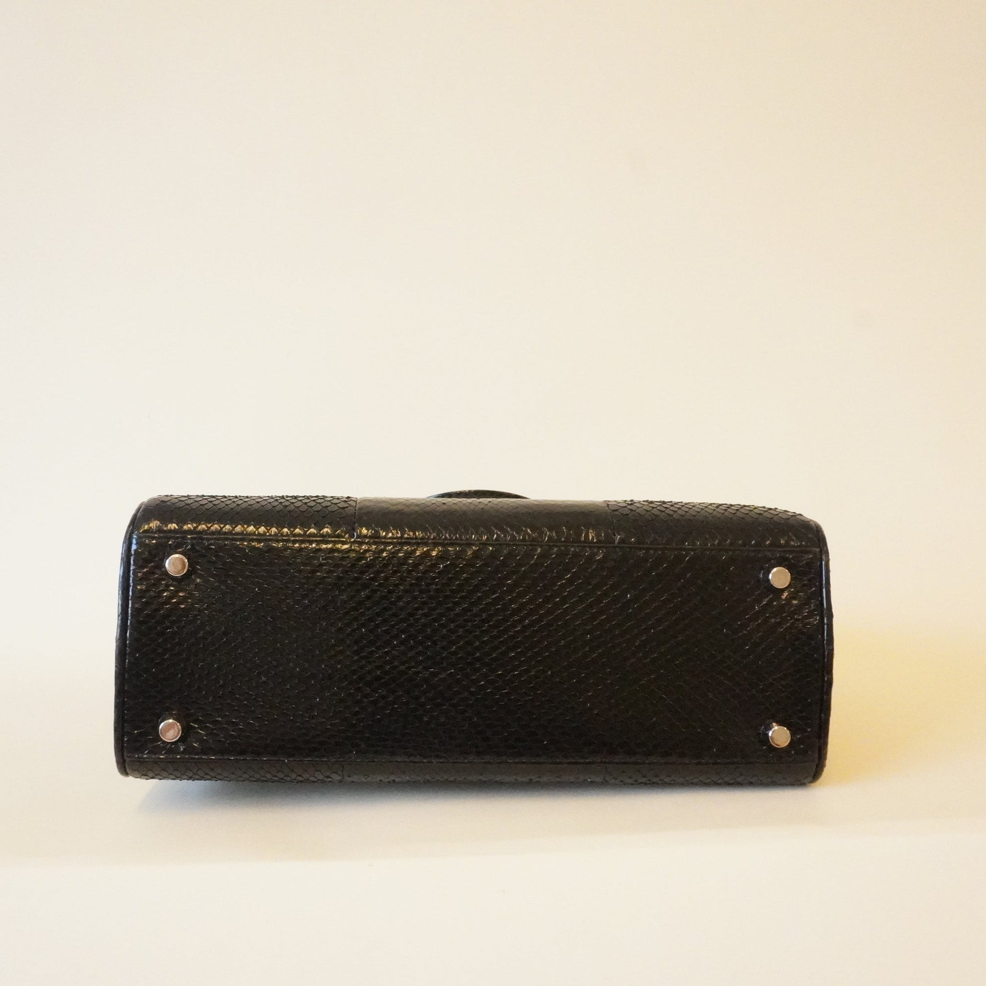PRE-OWNED GG Zumi Black Phyton Small Shoulder Bag From 2019