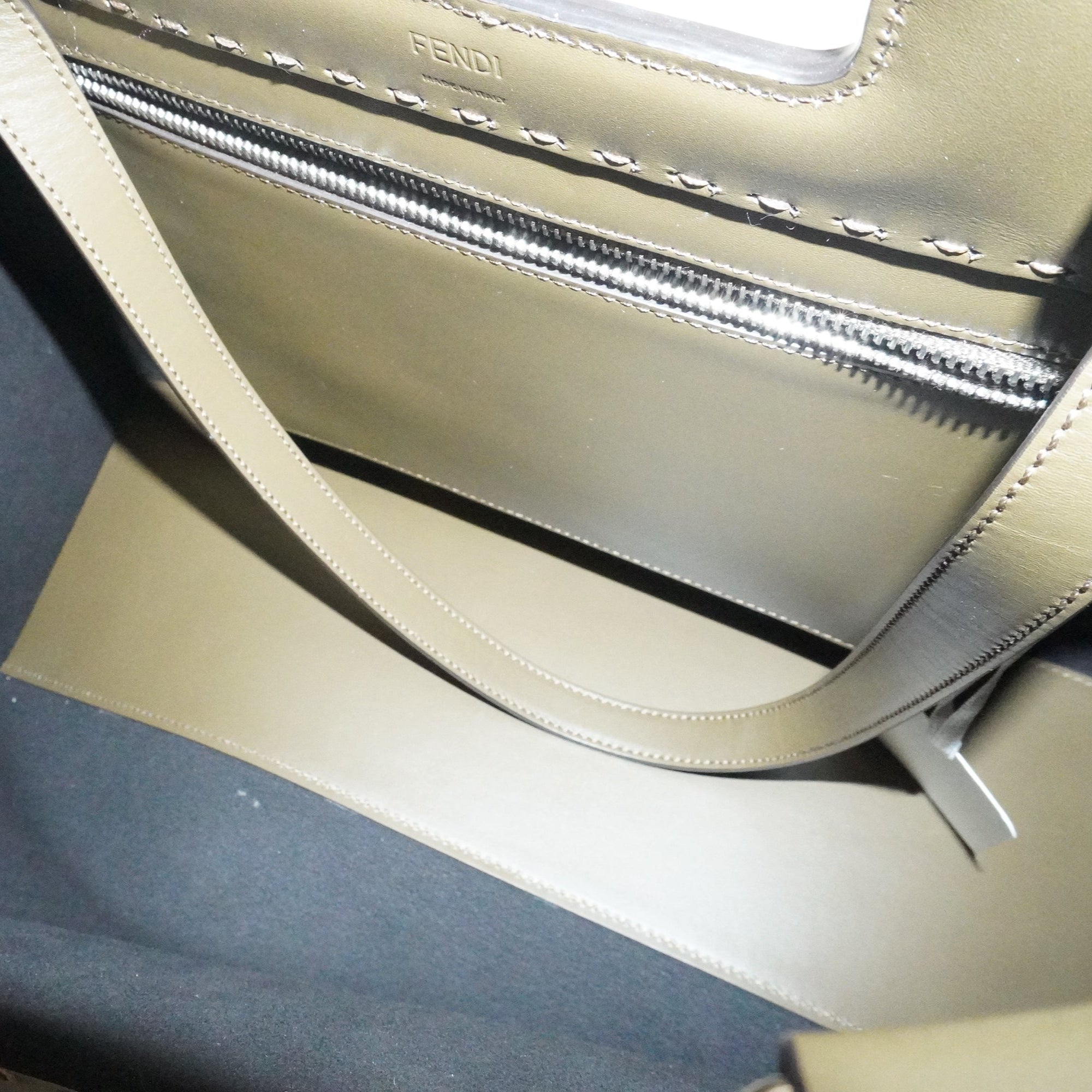 PRE-OWNED Brown Leather Sunset Large Tote Bag