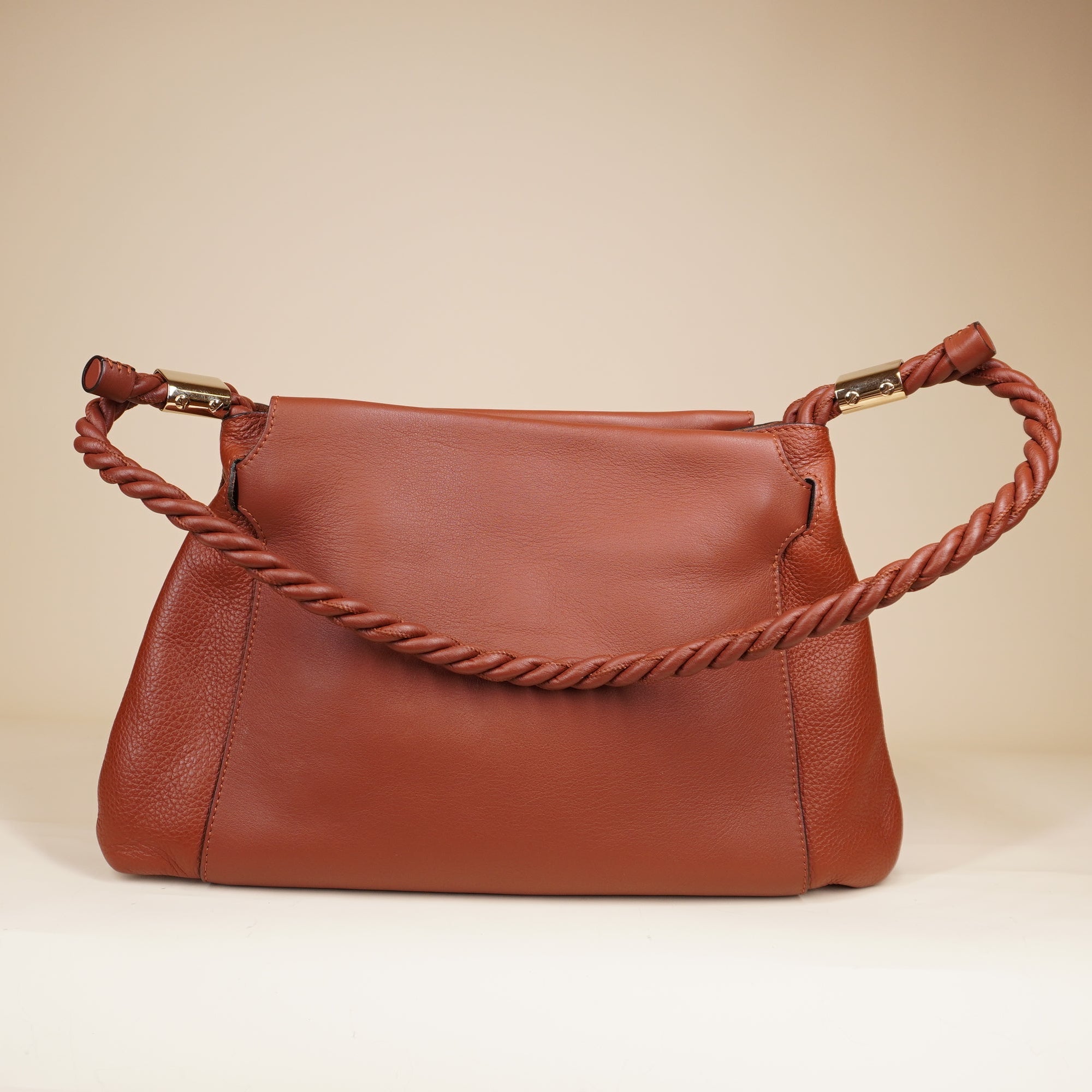 PRE-OWNED Key Medium Brown Shoulder Bag