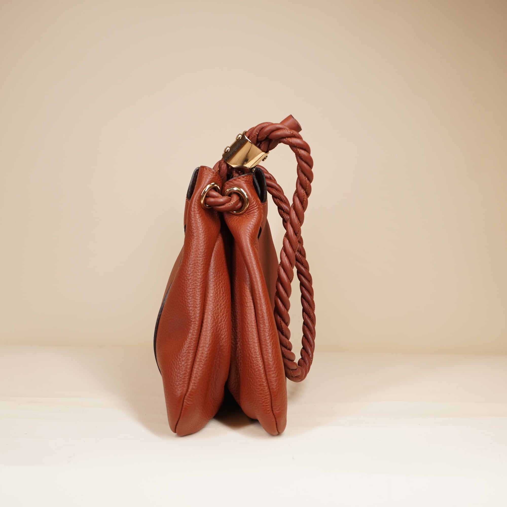 PRE-OWNED Key Medium Brown Shoulder Bag