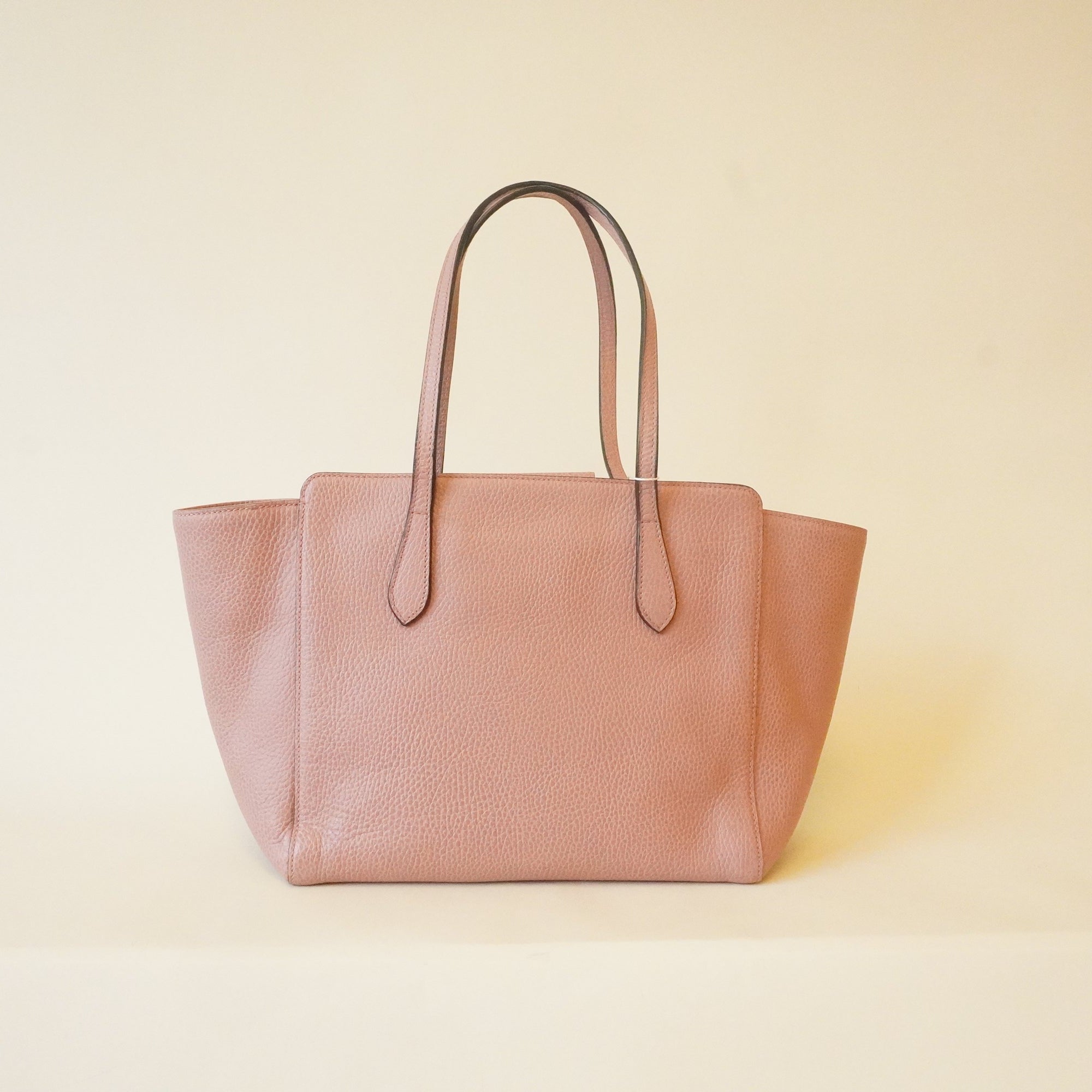 PRE-OWNED Dollar Calfskin Small Swing Tote Soft Pink