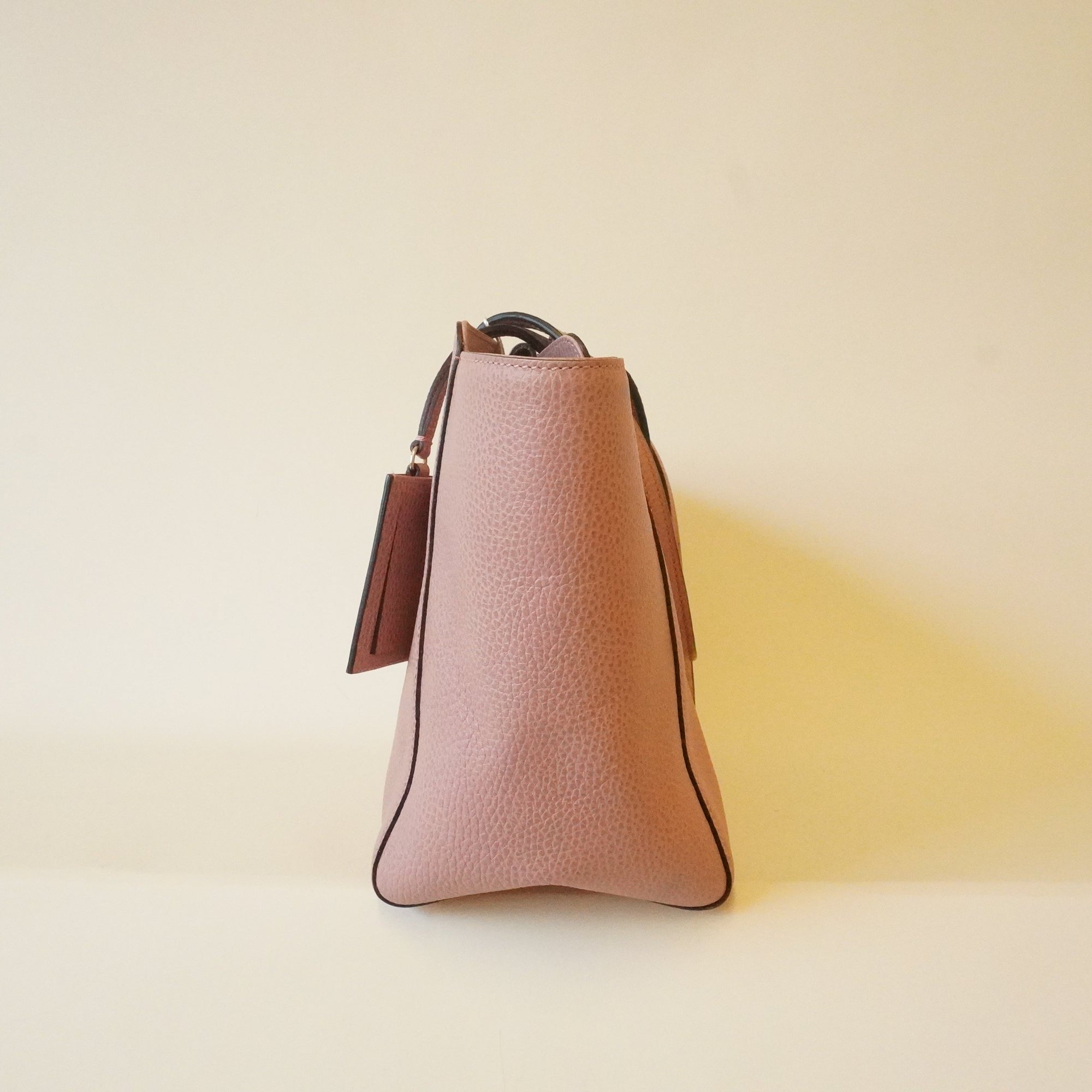 PRE-OWNED Dollar Calfskin Small Swing Tote Soft Pink