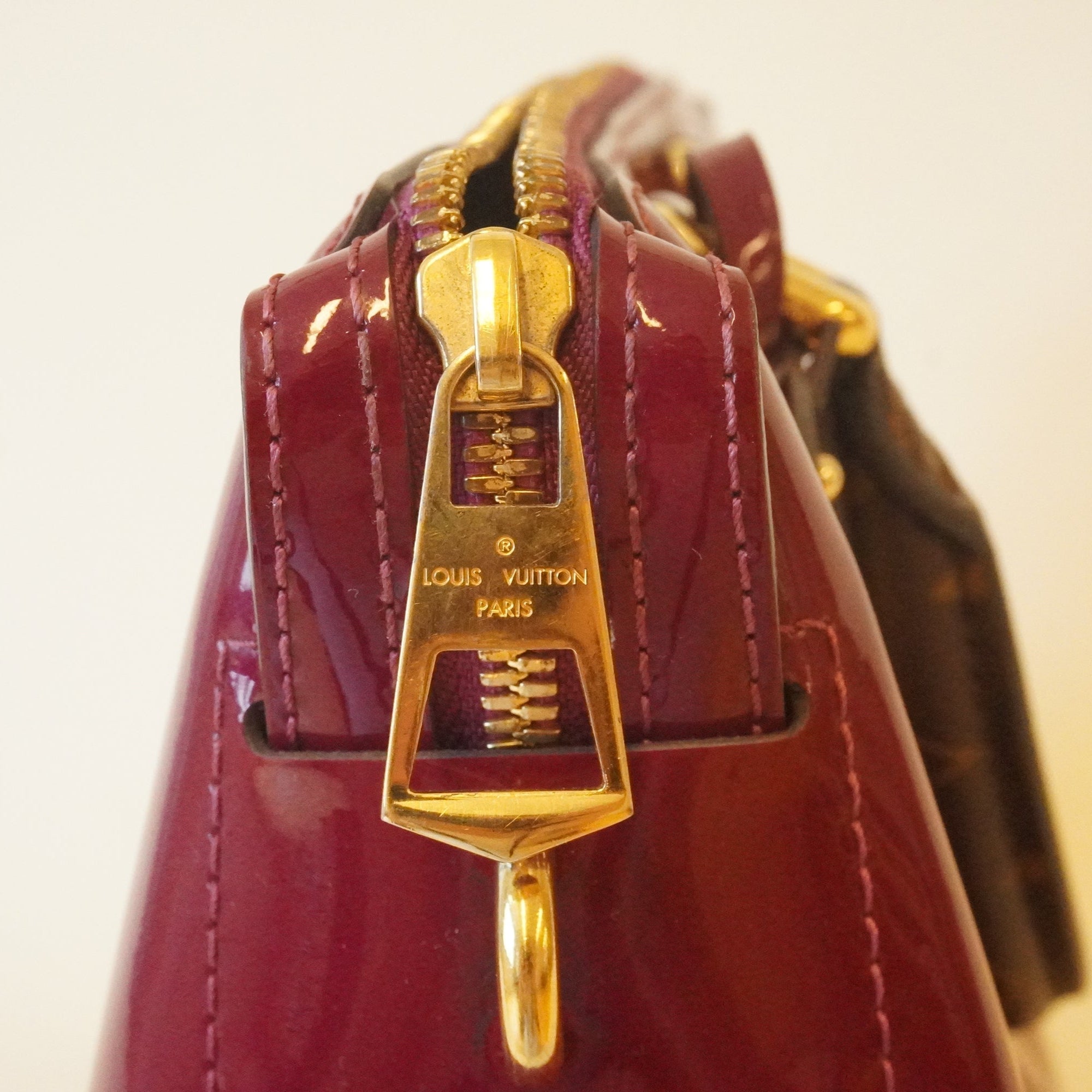PRE-OWNED LV Magenta Vernis Miroir Tote Bag