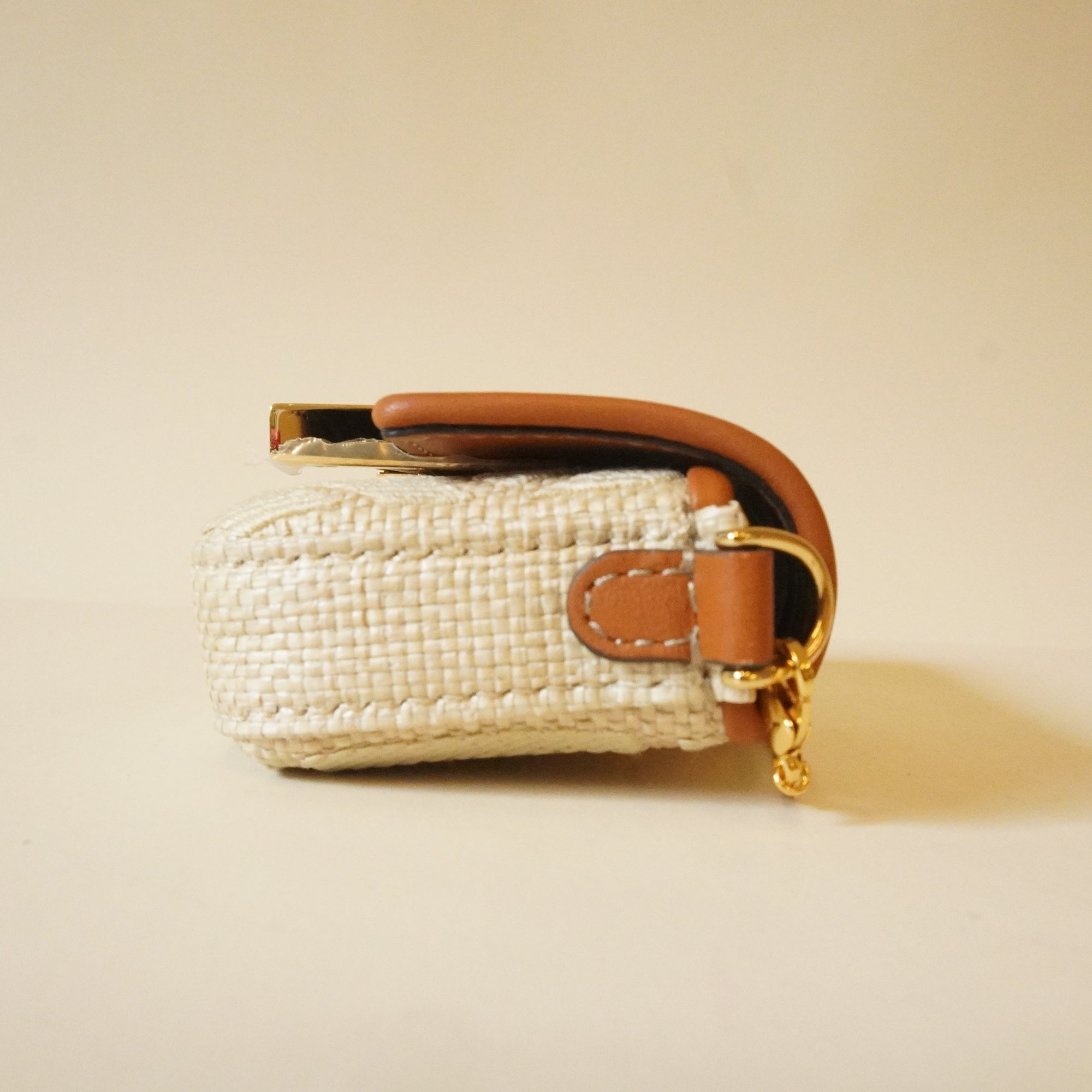PRE-OWNED Canvas Vitello King FF Embroidered Nano Maxi Buckle Baguette Charm Nuvola Shoulder Bag