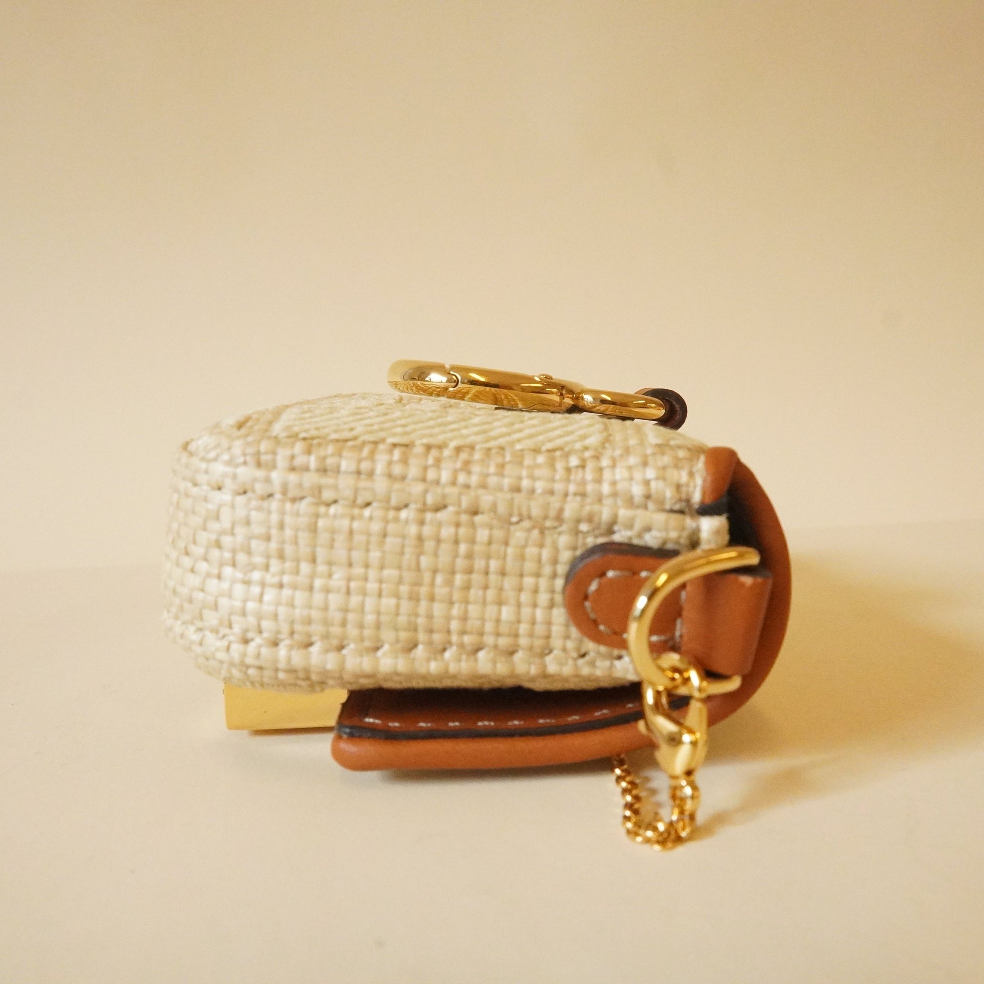 PRE-OWNED Canvas Vitello King FF Embroidered Nano Maxi Buckle Baguette Charm Nuvola Shoulder Bag