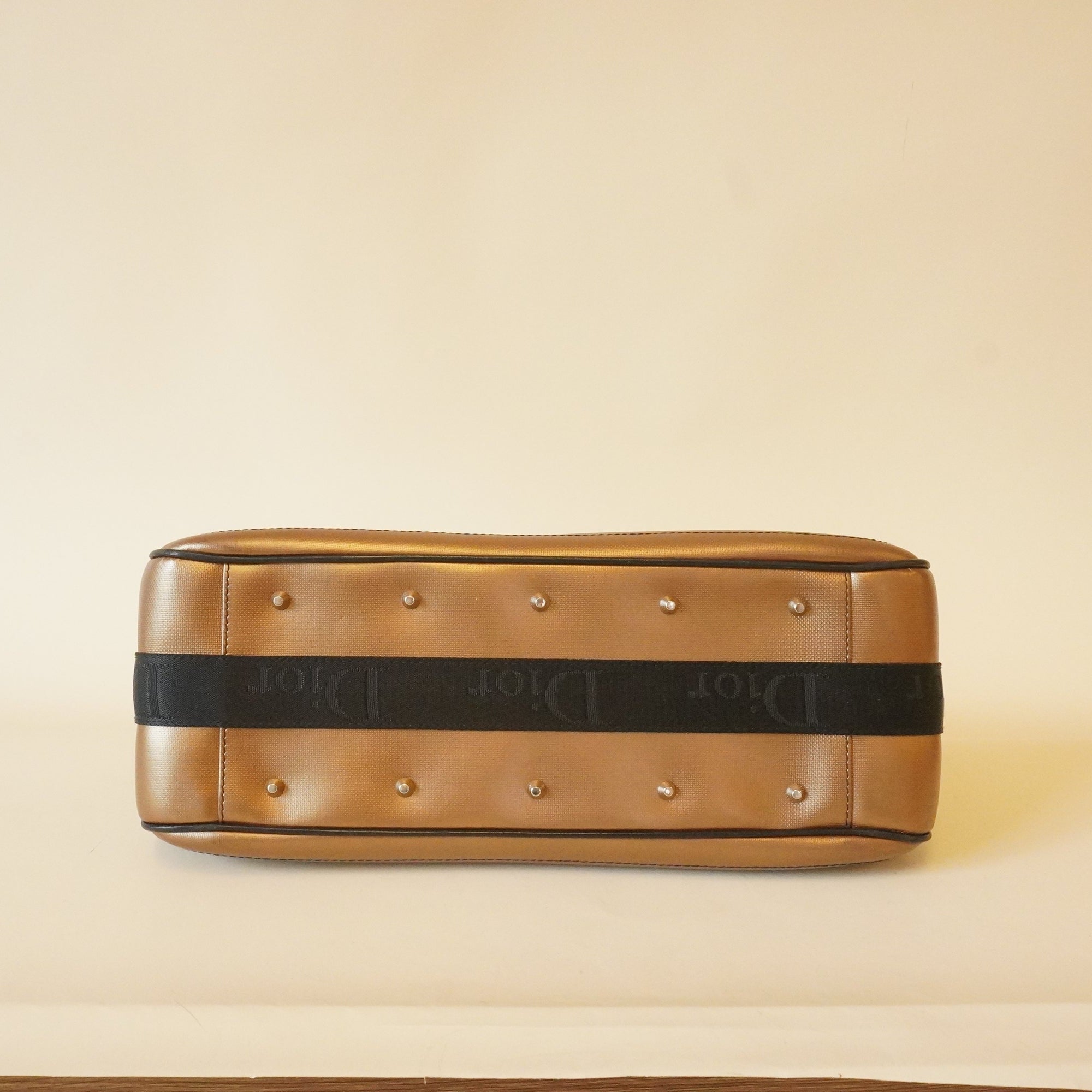 PRE-OWNED Brown Hardcore Crystal Shoulder Bag