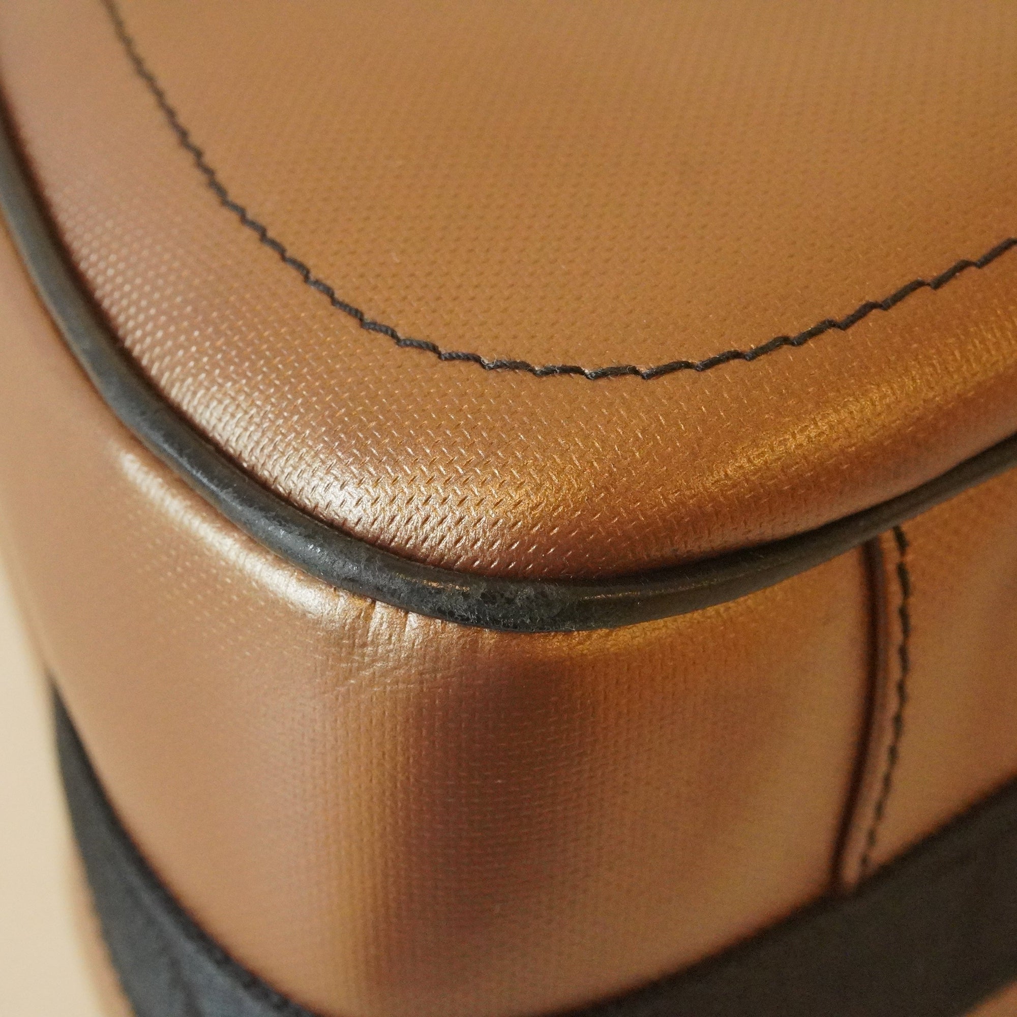 PRE-OWNED Brown Hardcore Crystal Shoulder Bag