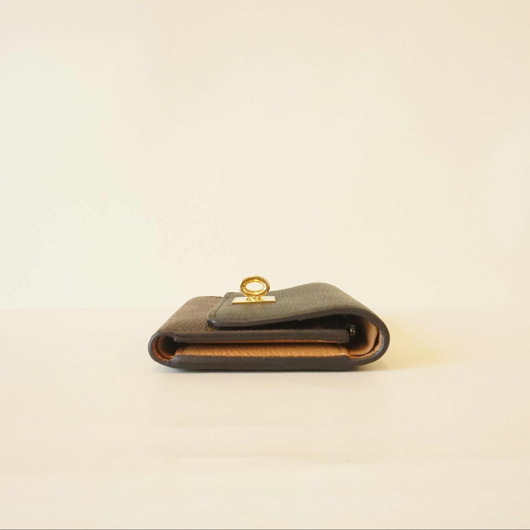PRE-OWNED Monogram Victorine On My Side Wallet Black