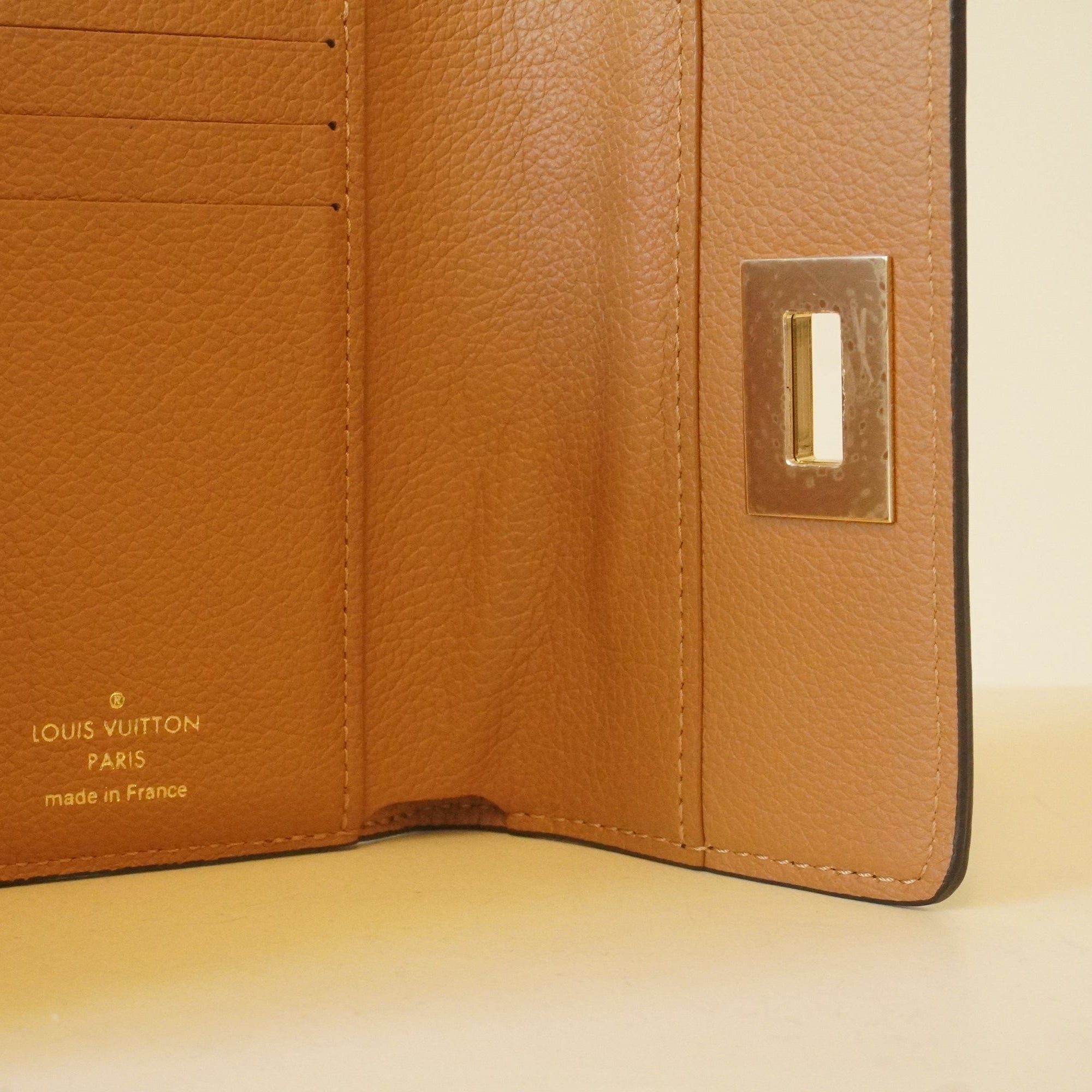 PRE-OWNED Monogram Victorine On My Side Wallet Black