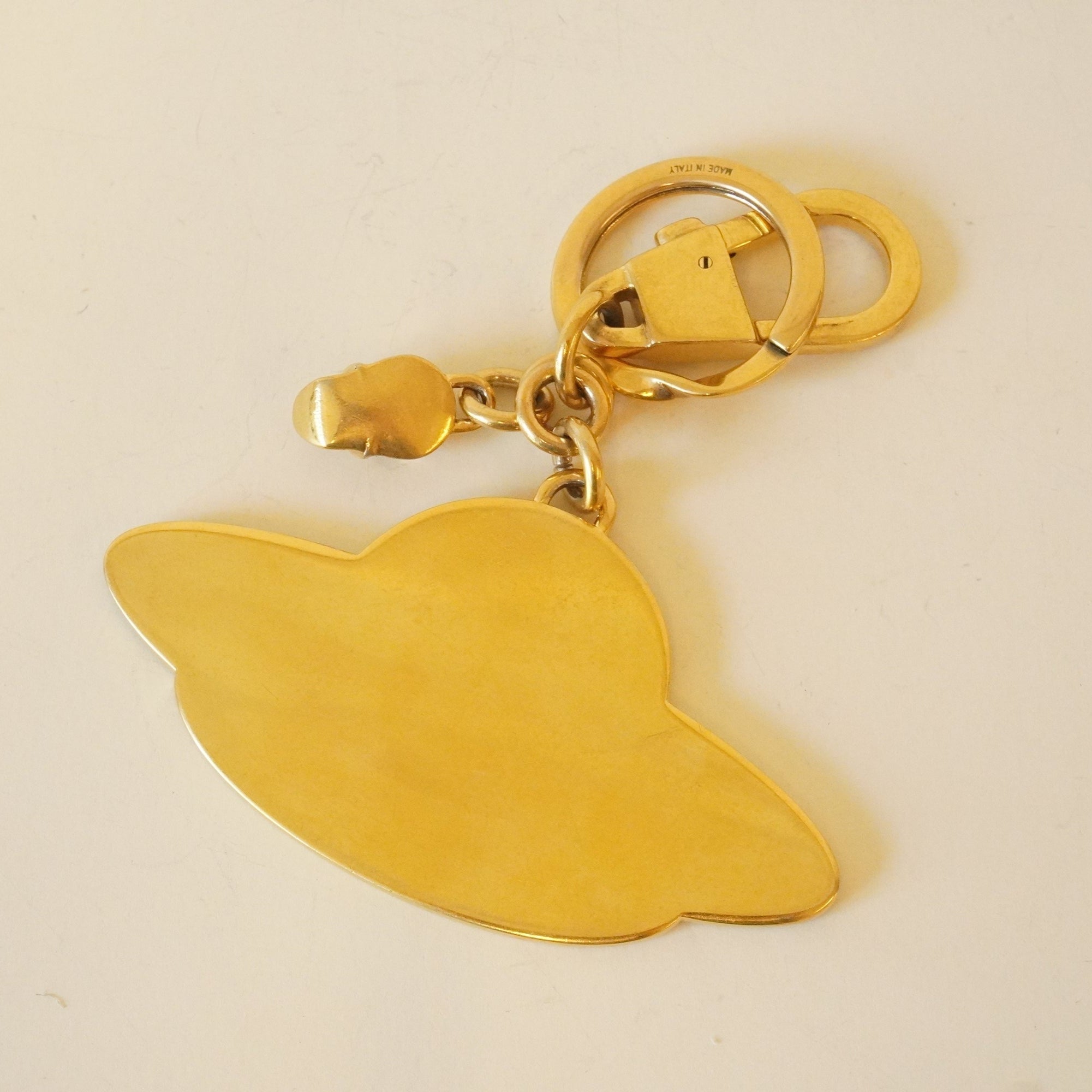 PRE-OWNED GG Supreme UFO Canvas Keychain
