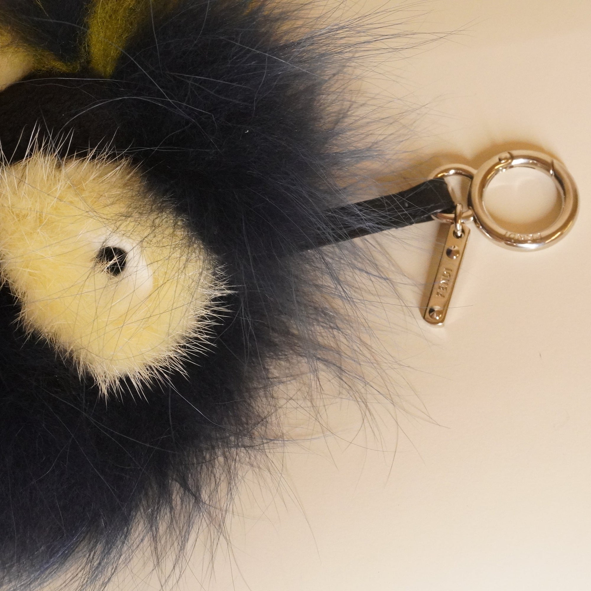 PRE-OWNED Fox Rabbit Goat Mink Fur Vitello Monster Bag Bug Charm