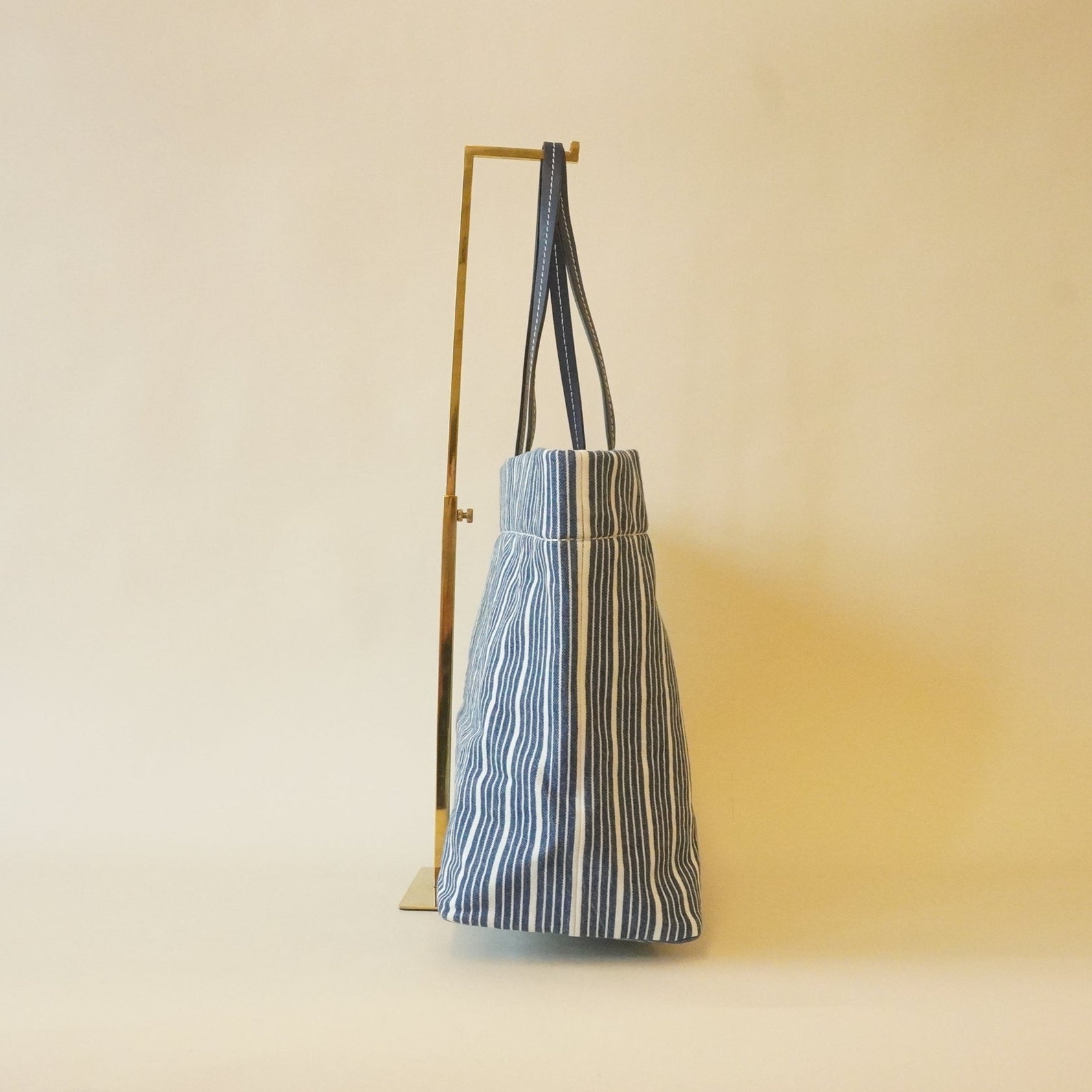 PRE-OWNED Embroidered Logo Denim Tote Shoulder Bag