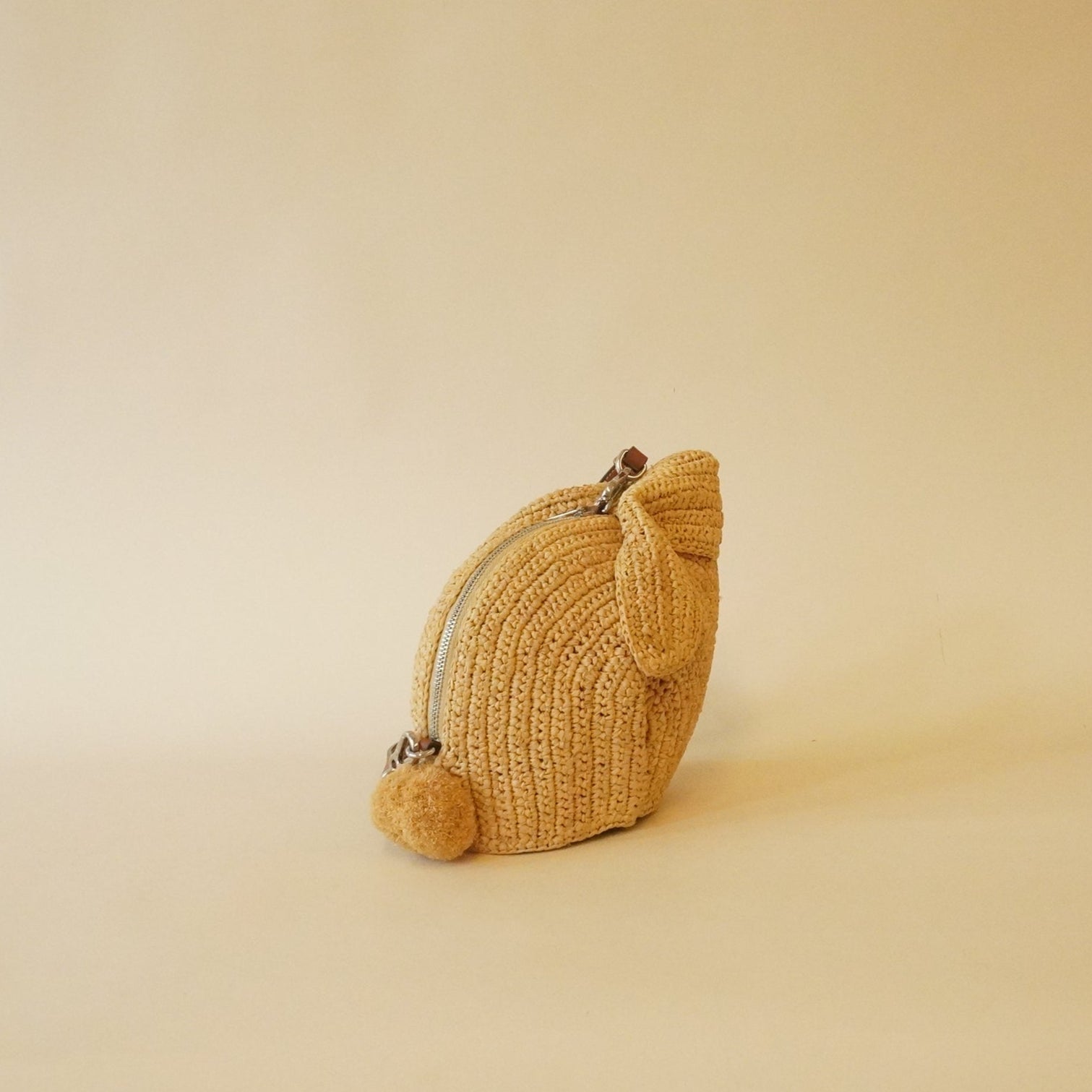 PRE-OWNED Mini Bunny Raffia Crossbody Bag