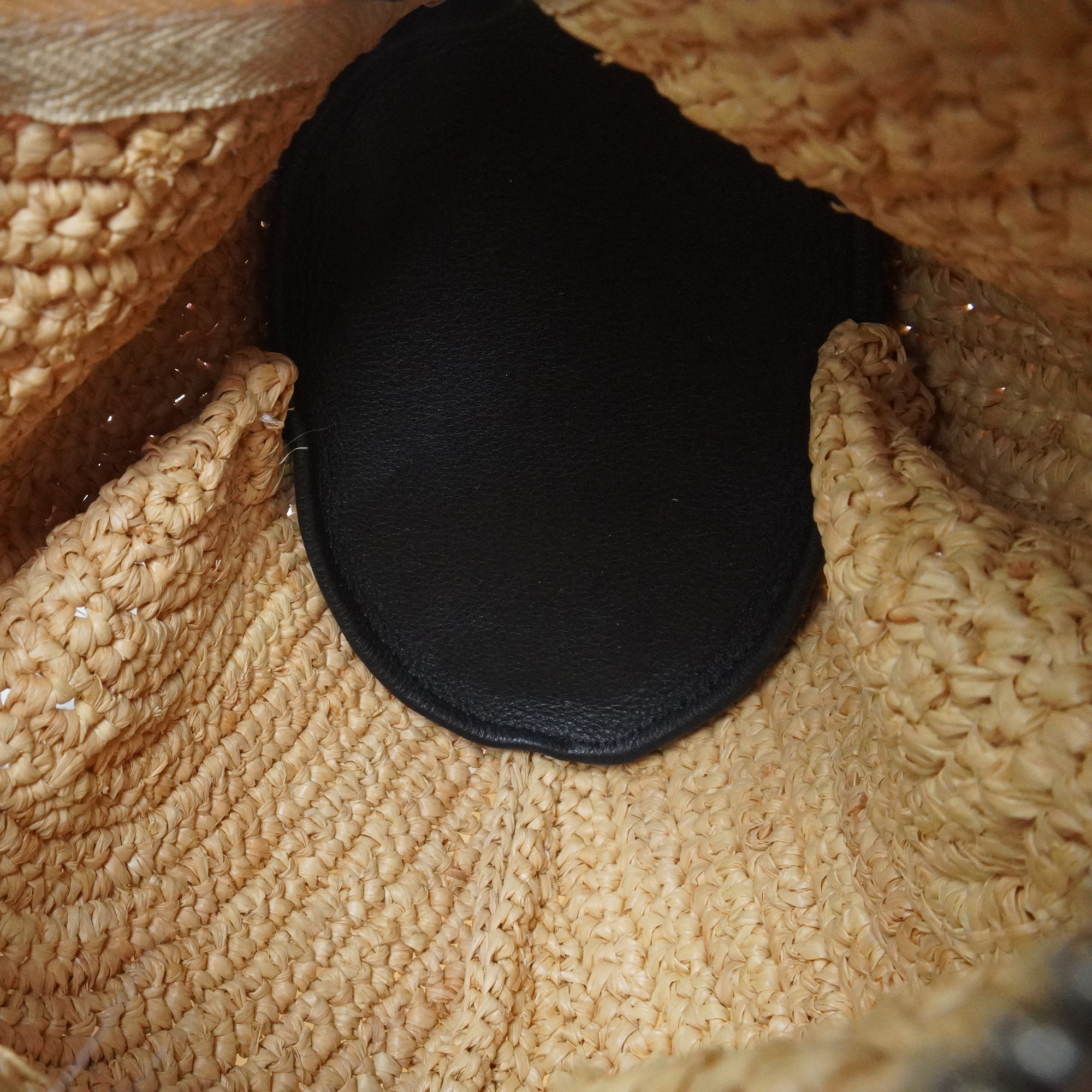 PRE-OWNED Mini Bunny Raffia Crossbody Bag