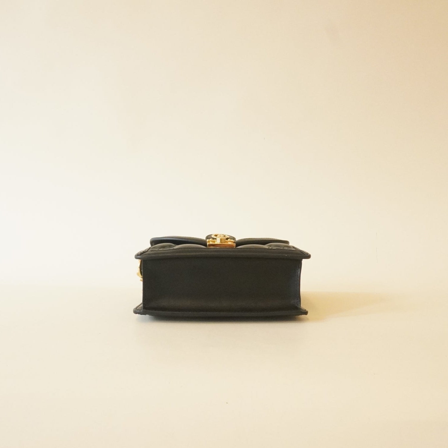 PRE-OWNED GG Black Matelasse 2-Way Top Handle Shoulder Bag