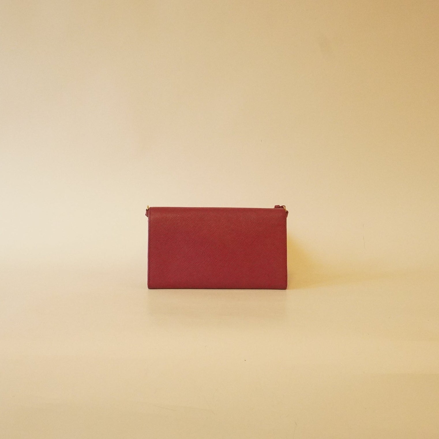PRE-OWNED Pink Saffiano Metal Mini Crossbody Wallet Ibisco